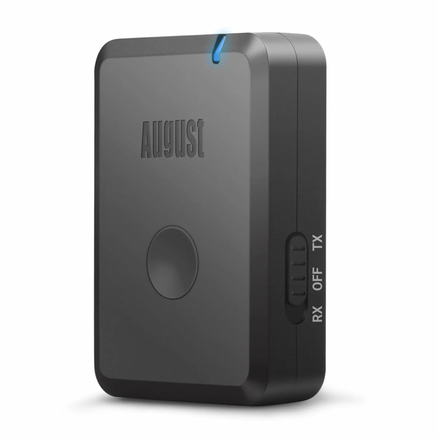 Adapter Bluetooth AUX, Nadajnik i odbiornik–August MR230–Dwutrybowy adapter bezprzewodowy do słuchawek, telewizora i samochodowego zestawu,Bluetooth 5.2 i USB-C, na baterii do 10 godzin–czarny