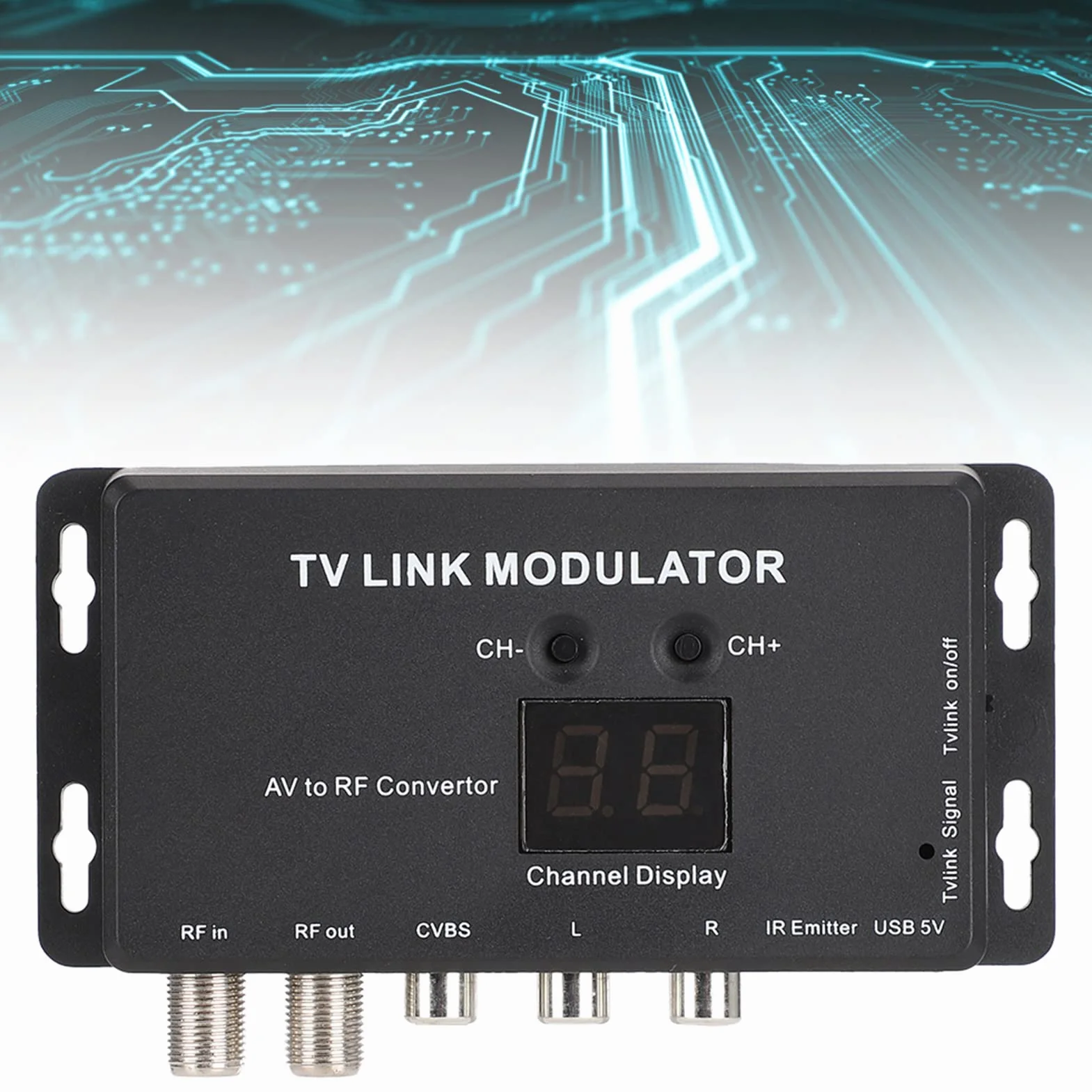 Modulator RF TM70 UHF do TV rf modulator for tv Konwerter AV na RF z Przed?u?aczem IR i Wy?wietlaczem Kana?u, ?atwa Instalacja i Konfiguracja modulatore Moduladores de RF