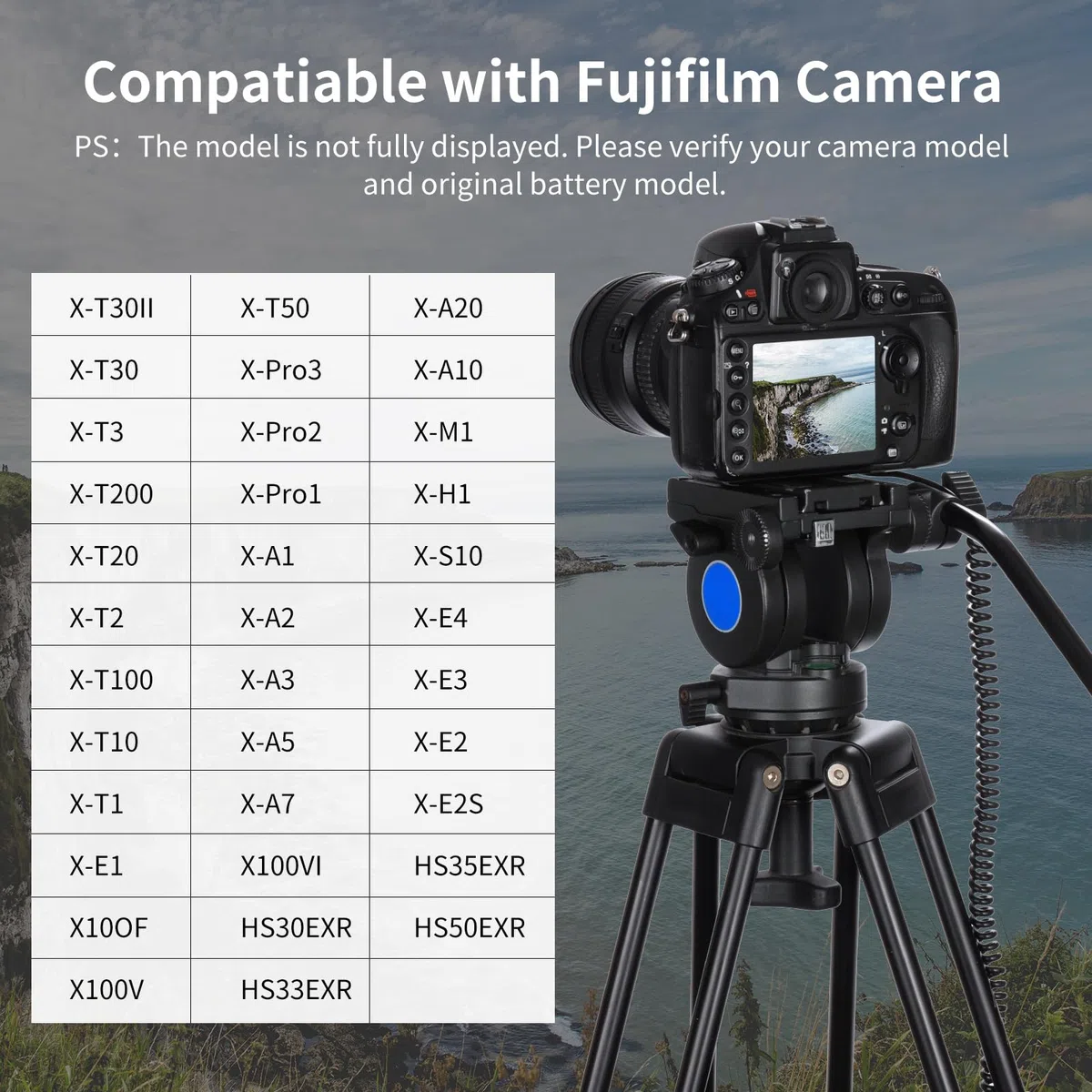 NP-W126S Fałszywy akumulator Dekoder z kablem ładującym sieciowym Typ-C Kompatybilny z Fujifilm X100F/ X-A2/ X-A3/ X-A5/ X-A7/ X-A10/ X-H1/ X-Pro2/ X-T2/ X-T3/ X-T10/ X-T20/ X-T30/ X-T100