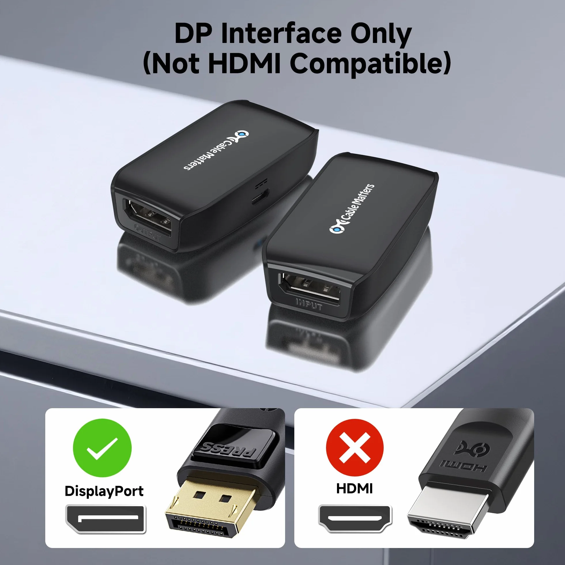 Cable Matters Wzmacniacz DisplayPort z obsługą rozdzielczości wideo 8K dla Oculus Rift i nie tylko