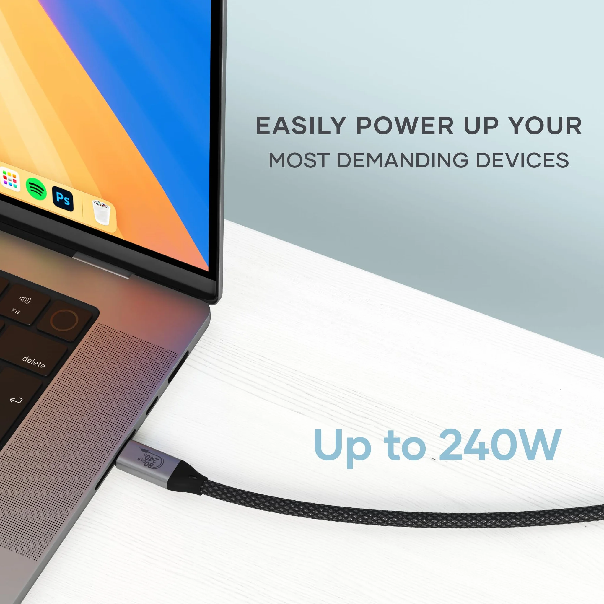 SATECHI USB4 V2 Pro Kabel USB-C 1.2m 120Gbps 240W 8K@60Hz Thunderbolt 5/4/3