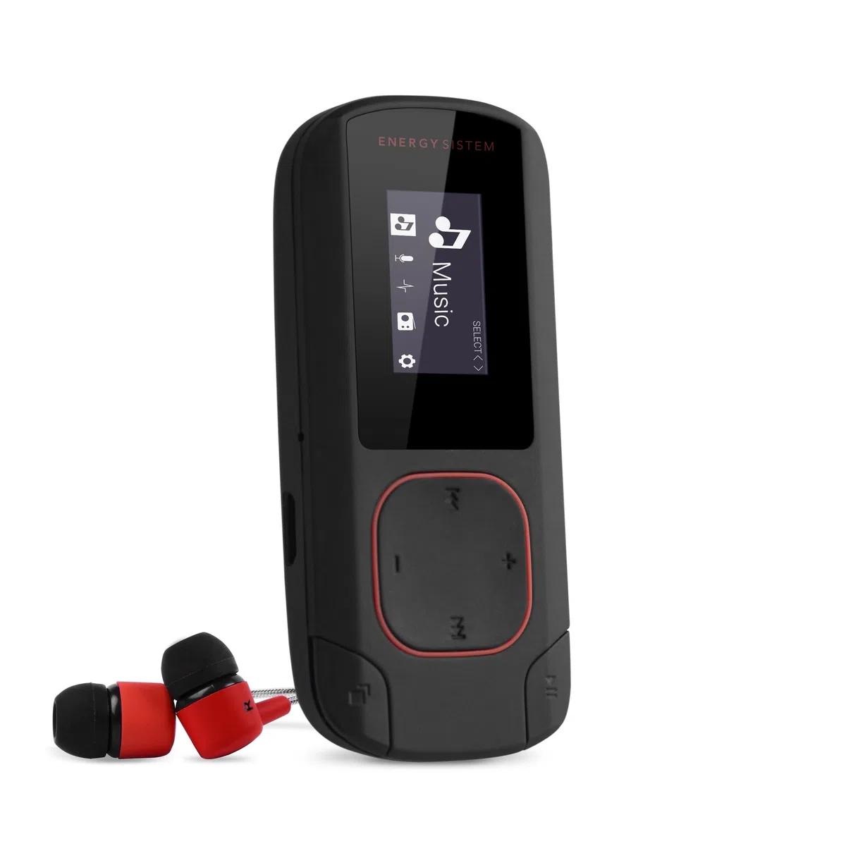 Energy Sistem MP3 Clip Bluetooth (Bluetooth, 8 GB, klip, radio FM i microSD), kolor koralowy czerwony