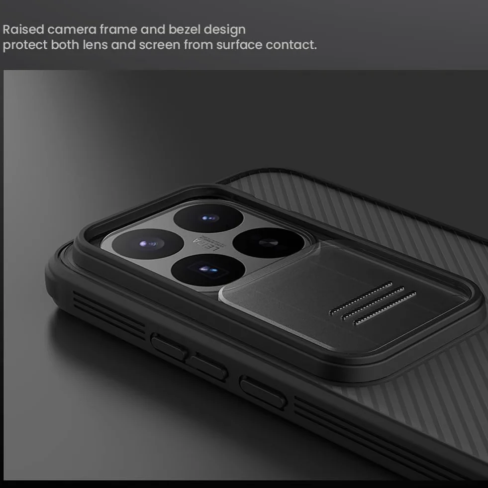 Etui do Xiaomi 17T Pro, osłona wsuwana [ochrona aparatu] paski odporne na odciski palców, odporne na wstrząsy, twarde etui ochronne (czarne, Xiaomi 17T Pro)