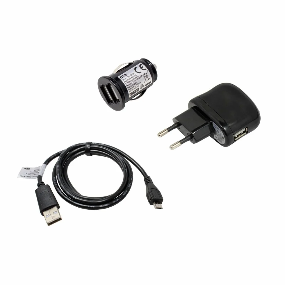 Zestaw do ładowania kompatybilny z Panasonic KX-TU400, Zasilacz samochodowy, kabel USB, ładowarka, 2000mA