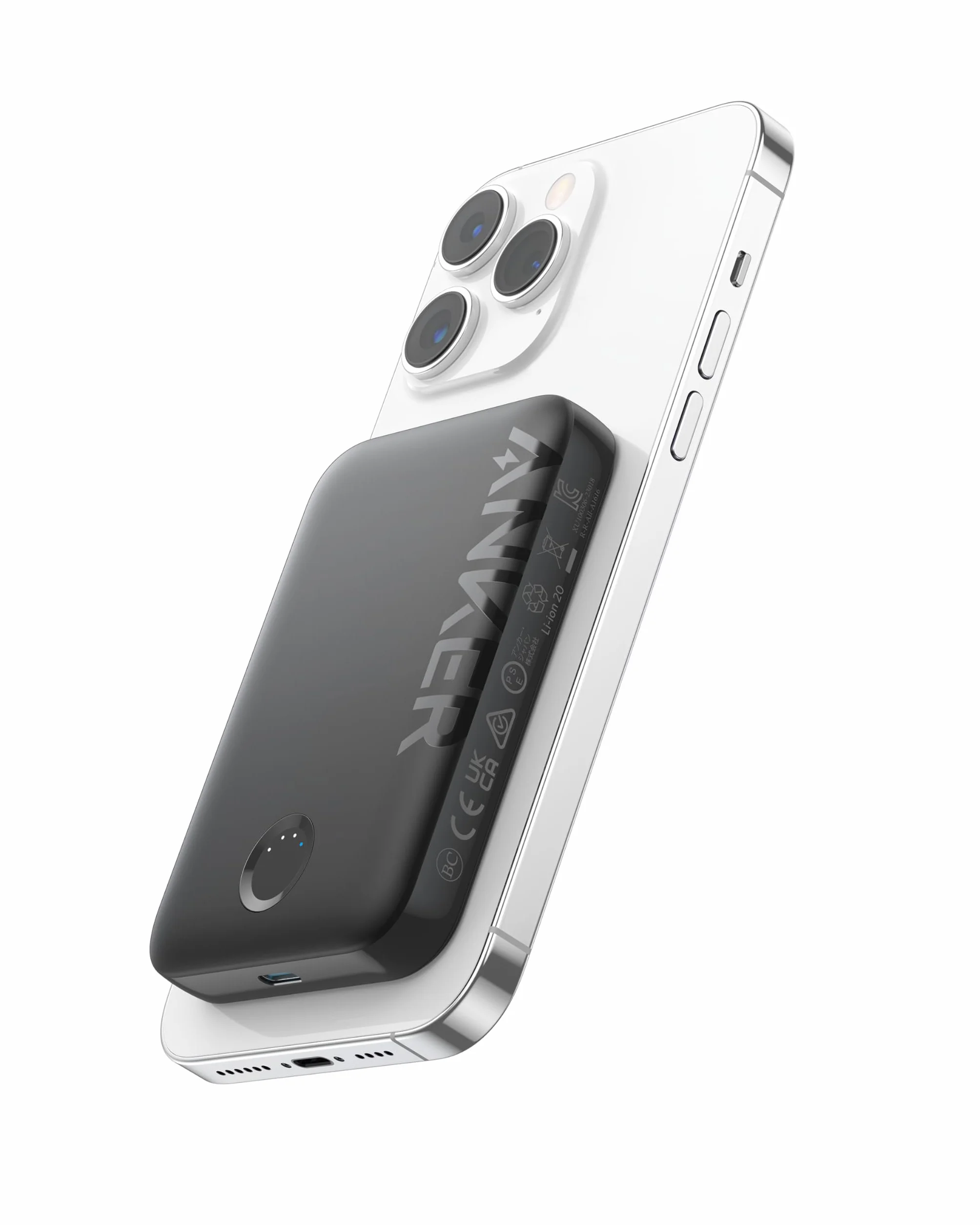 Powerbank firmy anker, bateria magnetyczna 321 (PowerCore Magnetic 5K), bezprzewodowa ładowarka magnetyczna 5000 mAh, kompatybilna z serią iPhone16/16Plus/16Pro/16 Pro Max oraz iPhone15/14/