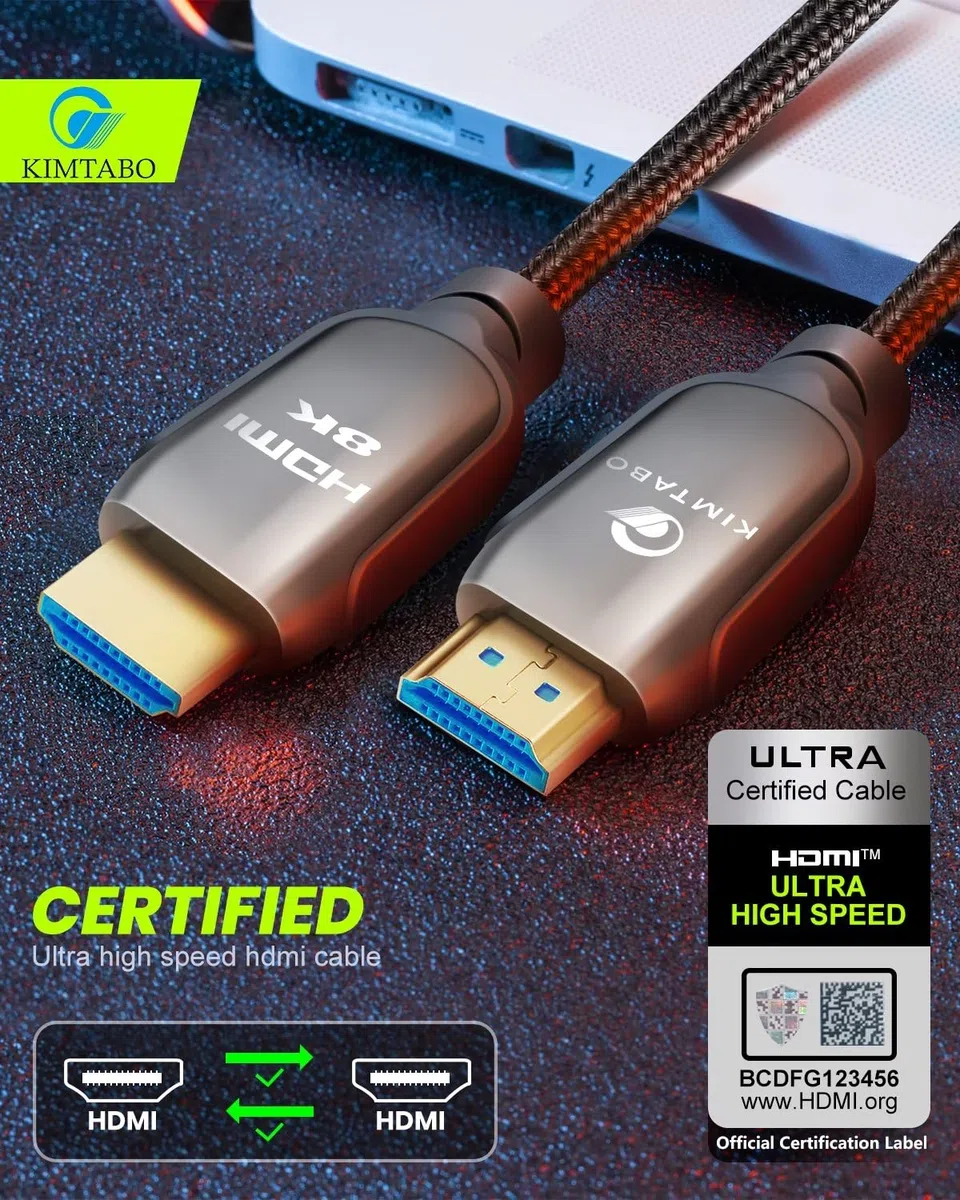 Kabel HDMI 2.1, 4,6 m, 48 Gb/s, kabel HDMI o ultra wysokiej prędkości, 4K HD 120 Hz 144 Hz, 2K, 240 Hz, kabel HDMI, eARC HDCP 2.2 i 2.3 HDR 10+, Dolby, kompatybilny z PS5/Xbox Series x/Apple