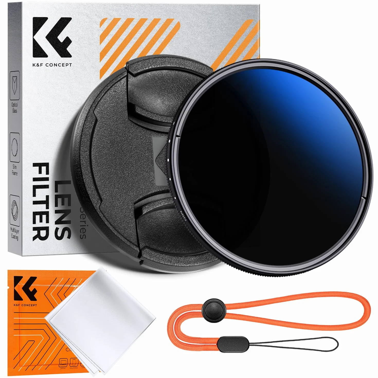 K&F CONCEPT Filtr ND2-400 67mm Neutralny szary Ściereczka i pasek | Nano-powłoka,Japońskie szkło optyczne,Solidne,Antypoślizgowa rama CNC,Seria K,FN303