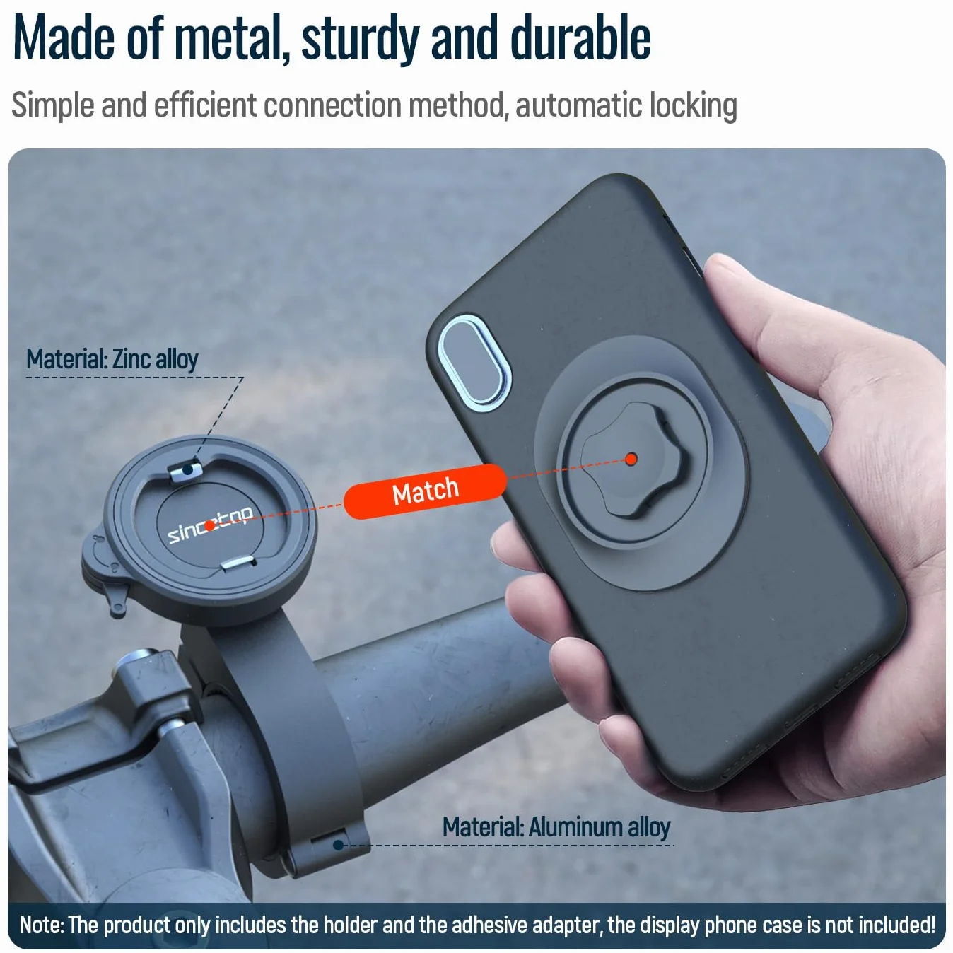 Uchwyt na telefon do roweru, uchwyt na telefon do motocykla z uniwersalnym adapterem, przedni uchwyt na kierownicę roweru górskiego, skutera, elektrycznego, MTB i roweru szosowego -Seria C - 1. gen】