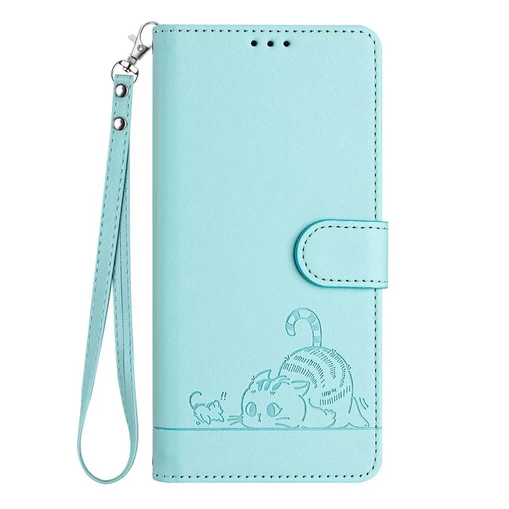 SEAHAI Etui do Motorola Moto G84 5G, uroczy wzór kota, wysokiej jakości skóra PU, portfel, odporne na wstrząsy, z klapką, z podpórką, przegródki na karty kredytowe, blokada RFID, zamknięcie