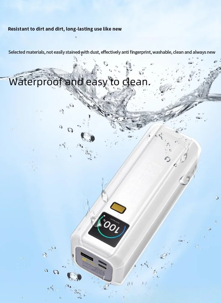 FTRONGRT Etui kompatybilne z Xiaomi 25000 mAh 212 W Power Bank, kompleksowa ochrona, pyłoszczelne, odporne na upadki, silikonowe etui ochronne kompatybilne z Xiaomi 25000 mAh 212 W, czarne