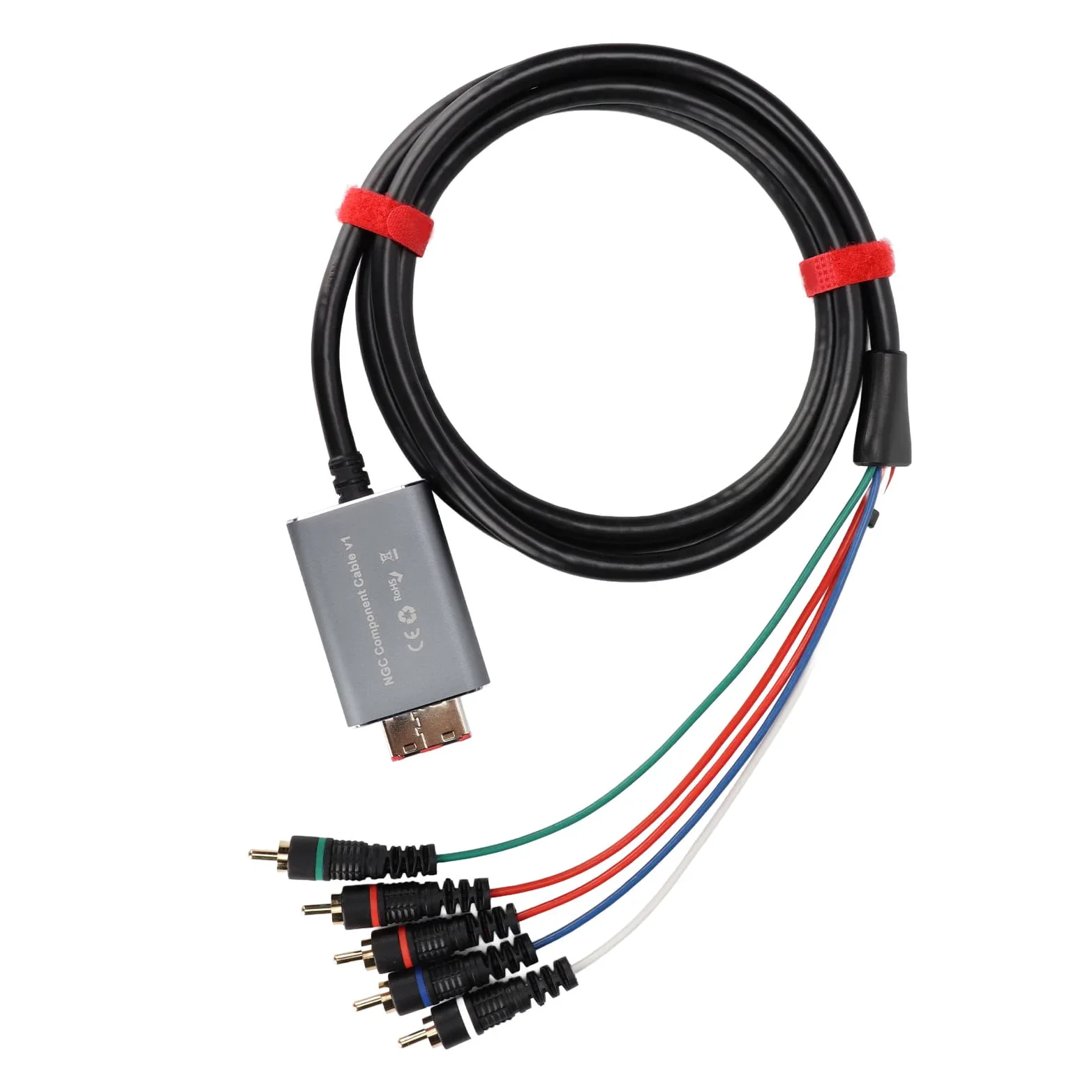 Digital Kabel Komponentowy AV do Cyfrowego Kabla AV .8m/5,9ft, Wyjście Wideo YPbPr, Obsługuje 480i/480p/576i/576p, Plug and Play, Kompatybilny z Konsolami DOL-001