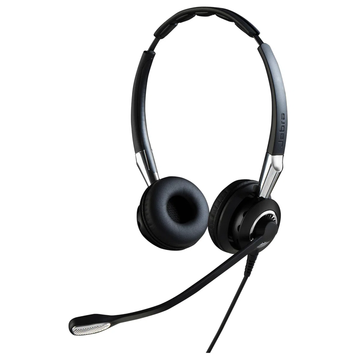 Jabra Q711364 BIZ 2400 II QD Duo trwały zestaw słuchawkowy do telefonów stacjonarnych, redukcja szumów i szerokopasmowa, czarny