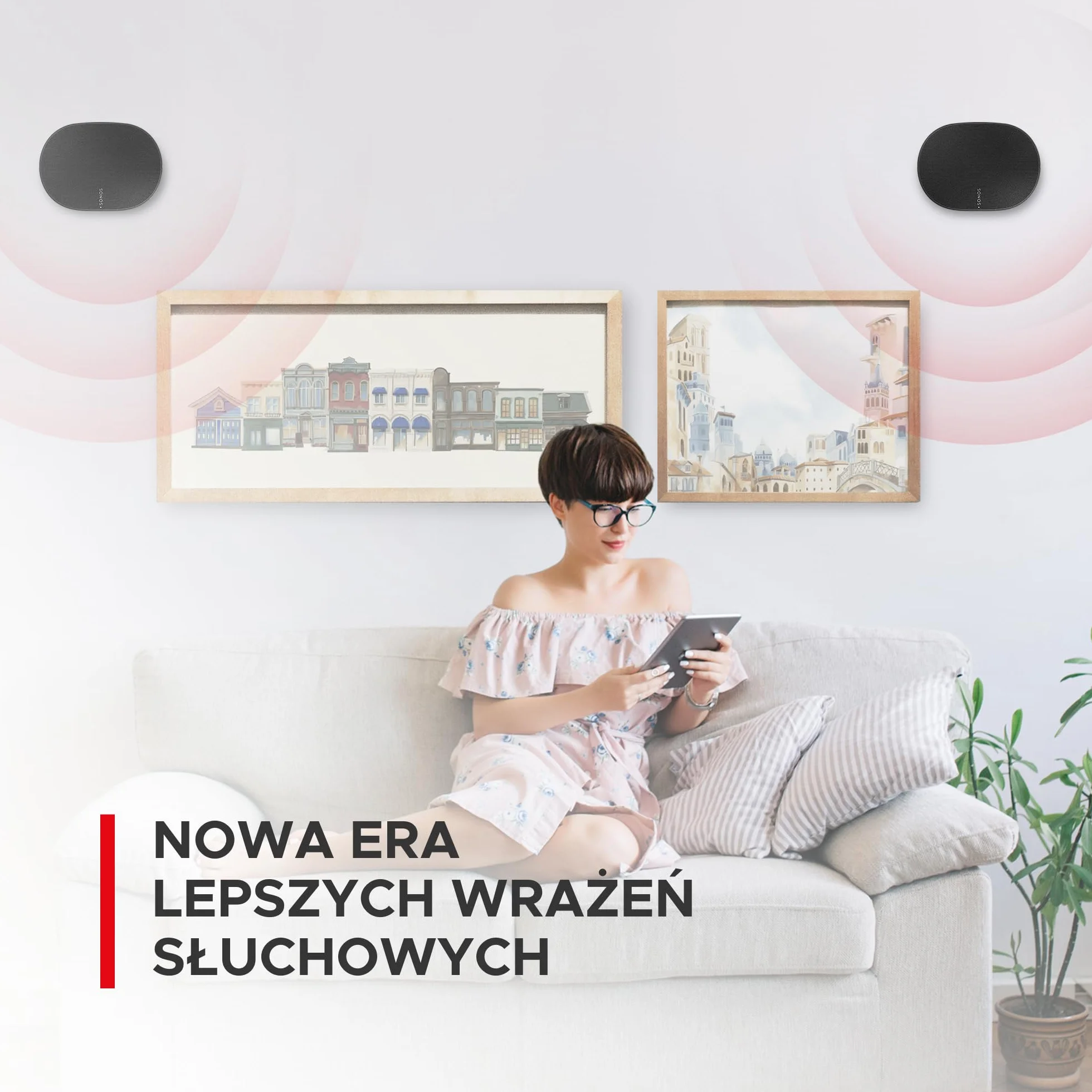 Sound Bass ERA300 Uchwyt Ścienny, Niski Profil, Czarny, Zestaw Podwójny, Kompatybilny z Głośnikiem Sonos ERA 300, Kompletny ze Wszystkimi Elementami Montażowymi