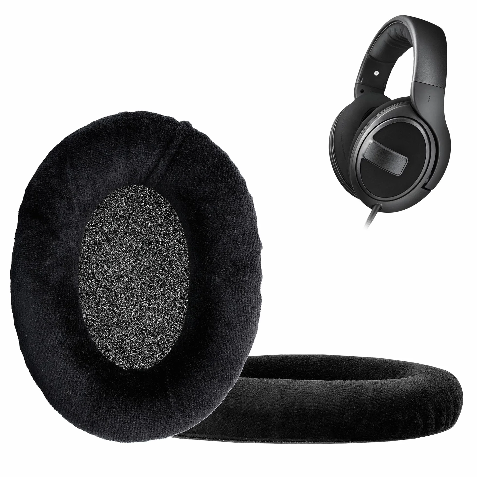 kwmobile welurowe nauszniki do Sennheiser HD 559/569/599, czarne