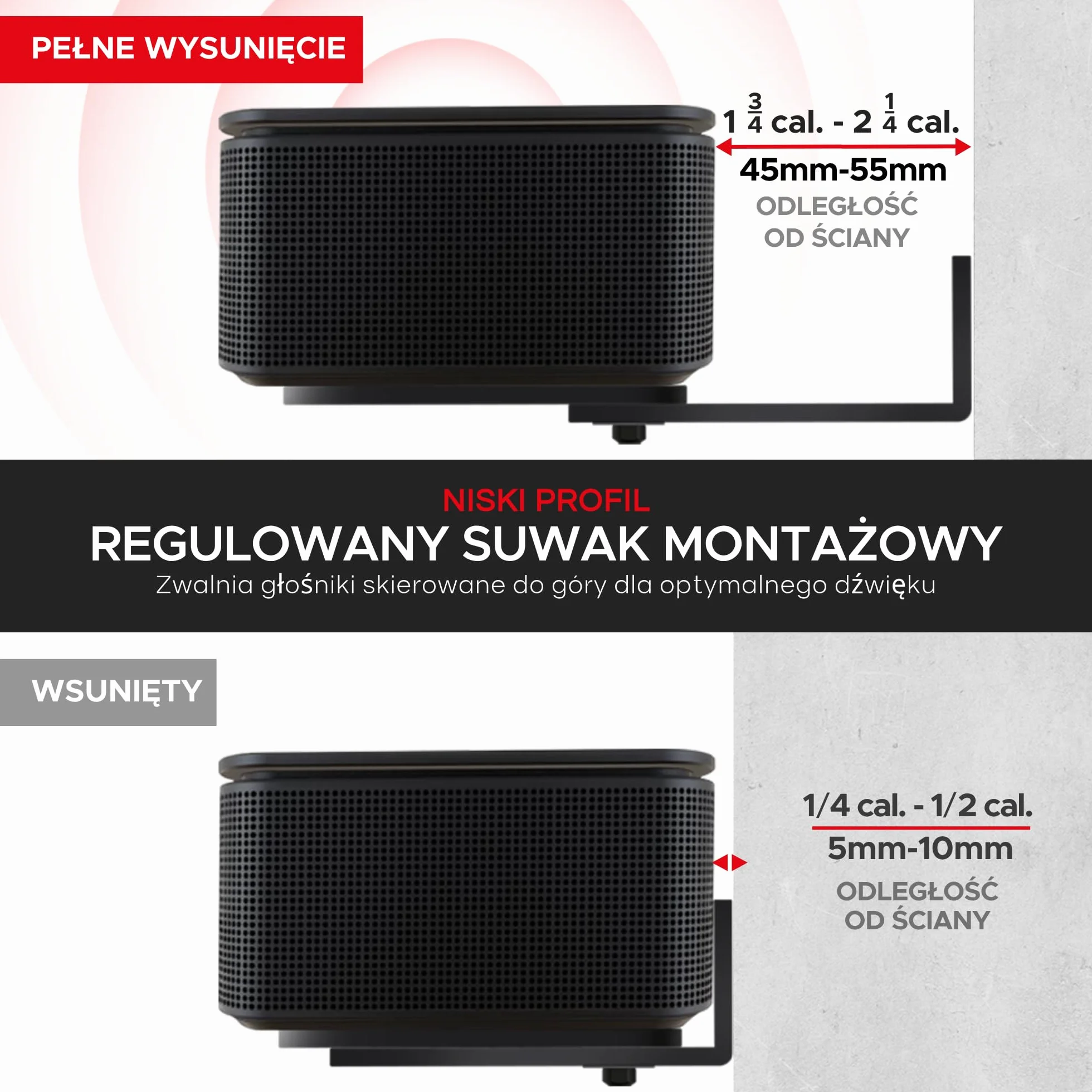Sound Bass Soundbar Smart 300 500 550 600 700 900 Lifestyle Ultra Uchwyt Ścienny do Bose 300/500/550/600/700/900 Ultra, Smart Sound Bar, TV Speaker, Regulowany Uchwyt Montażowy pod Telewizorem, Czarny