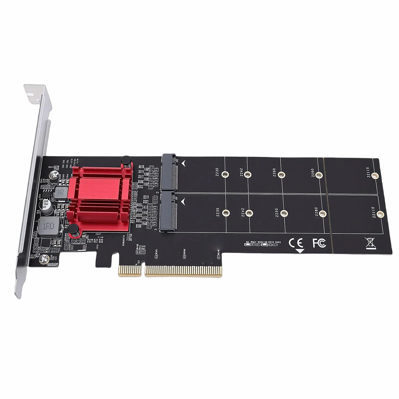 Podwójna Karta Adaptera M.2 NVMe SSD Szybka Karta PCIe 3.1 X16 Idealna do Stacji Roboczych o Wysokiej Wydajności