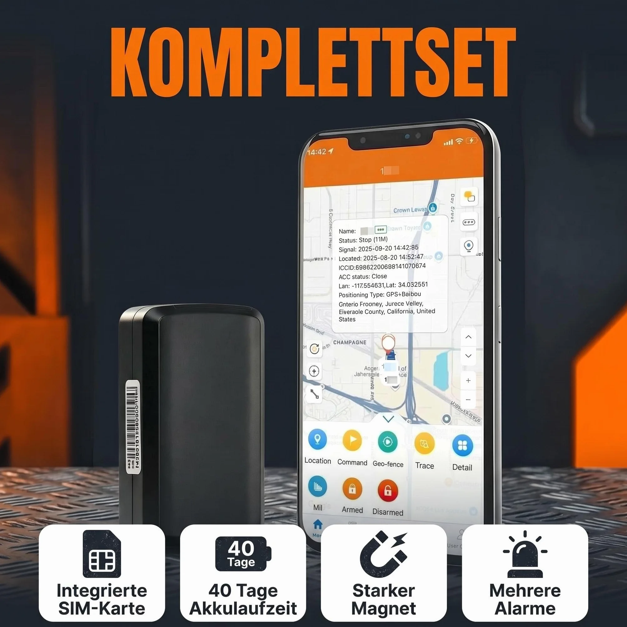 4G GPS Tracker samochodowy z magnesem, czas pracy baterii 90 dni, śledzenie w czasie rzeczywistym do 5 m, ogrodzenie geograficzne i alarm, do samochodów oldtimera/pojazdów/łodzi/przyczep
