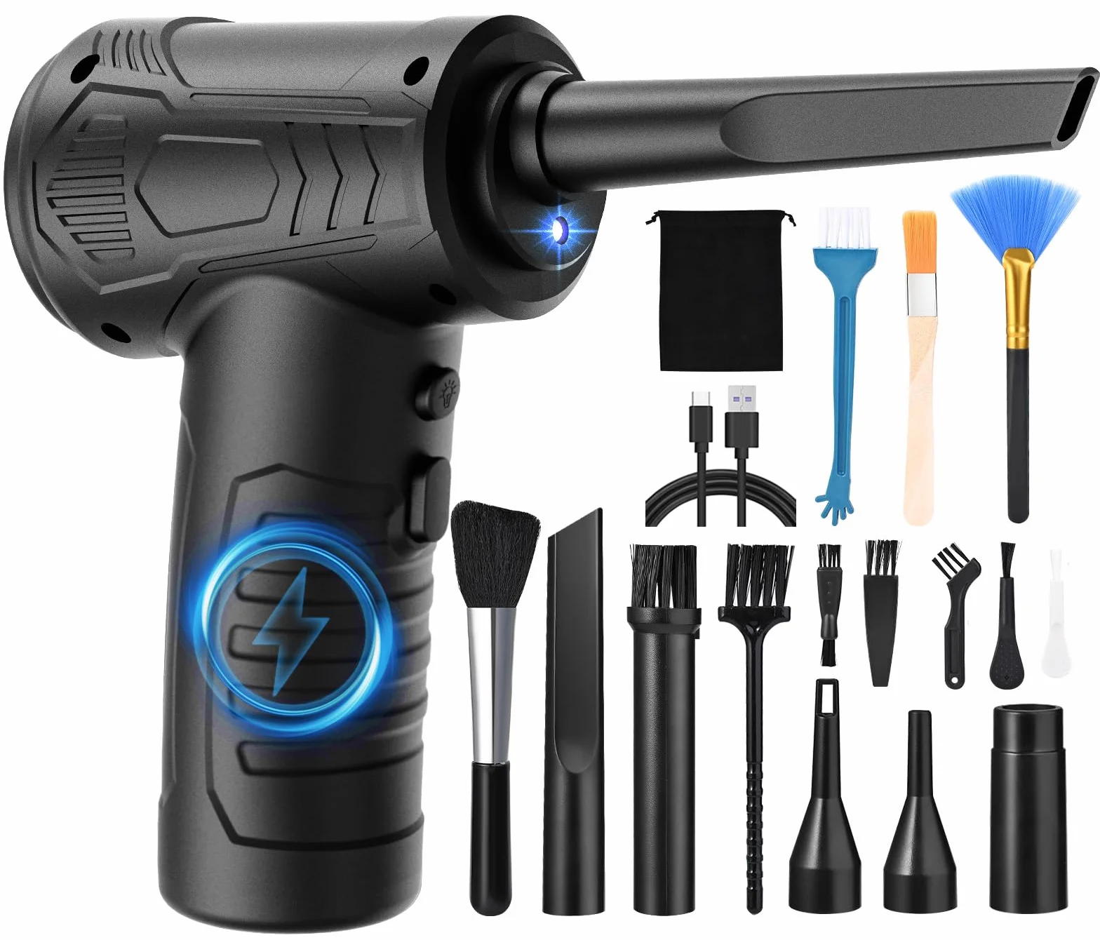 Faburo AGFAYF0810-GE1-DE 3-biegowa 51000 obr/min 7600 mAh LED szybkie ładowanie USB