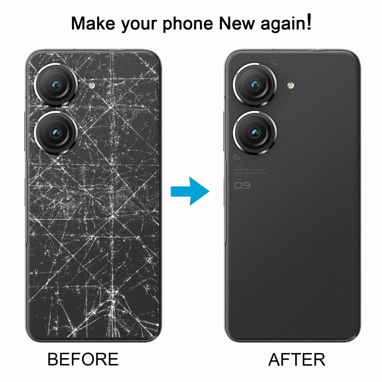 Tylna pokrywa baterii do ASUS Zenfone 9 AI2202 oryginalna z osłoną obiektywu aparatu