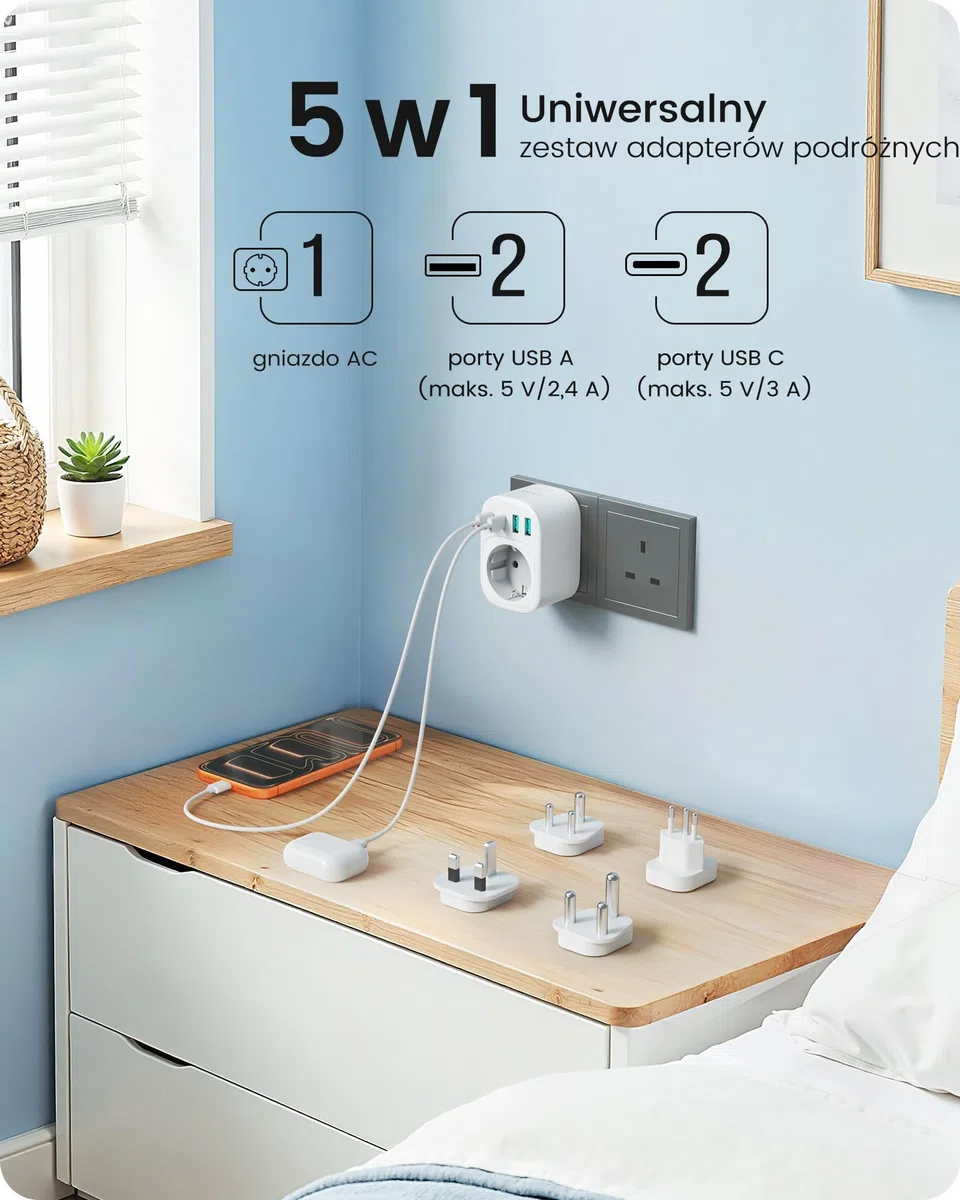 LENCENT Uniwersalny adapter podróżny typu D, G, M, N | adapter podróżny do Anglii, Indii, Sri Lanki, Brazylii, Republiki Południowej Afryki, Hongkongu, Malezji