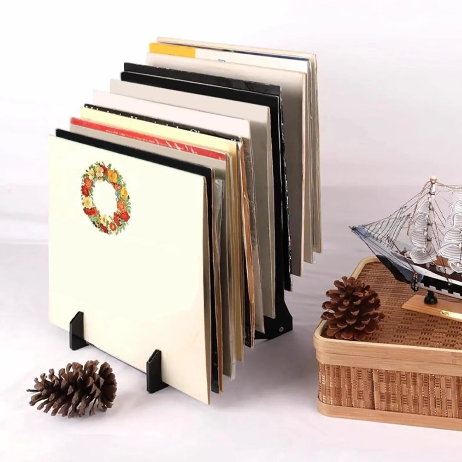 Organizator półki na DVD Albumy CD stojak na stojaki akrylowy płyty winylowe 12 organizer do przechowywania płyt LP Stojak do przechowywania płyt CD