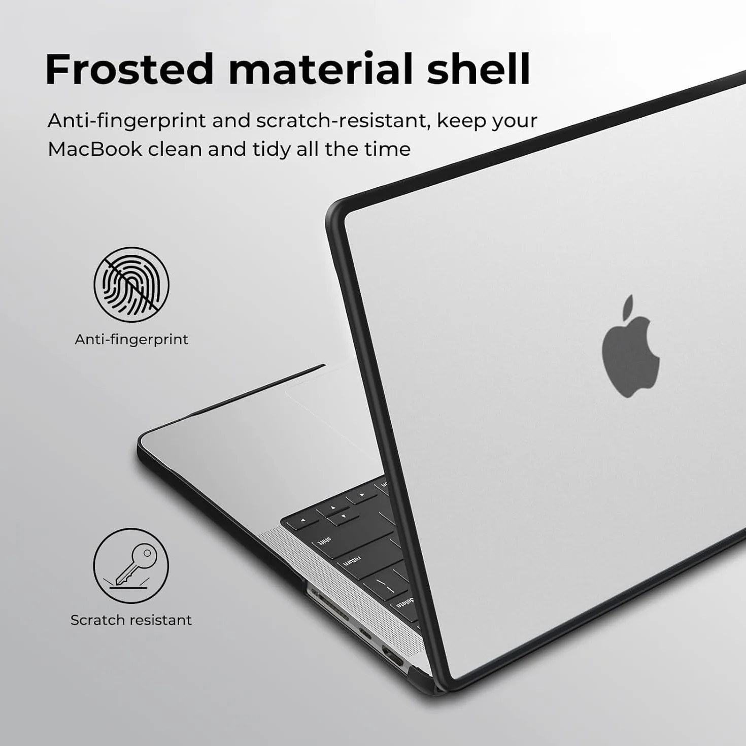BlueSwan Etui Kompatybilne z MacBook Pro 14 Cali M5 M4 M3 M2 M1, Ramka TPU Odporna na Pęknięcia+Matowa Osłona PC-Matowe przezroczyste