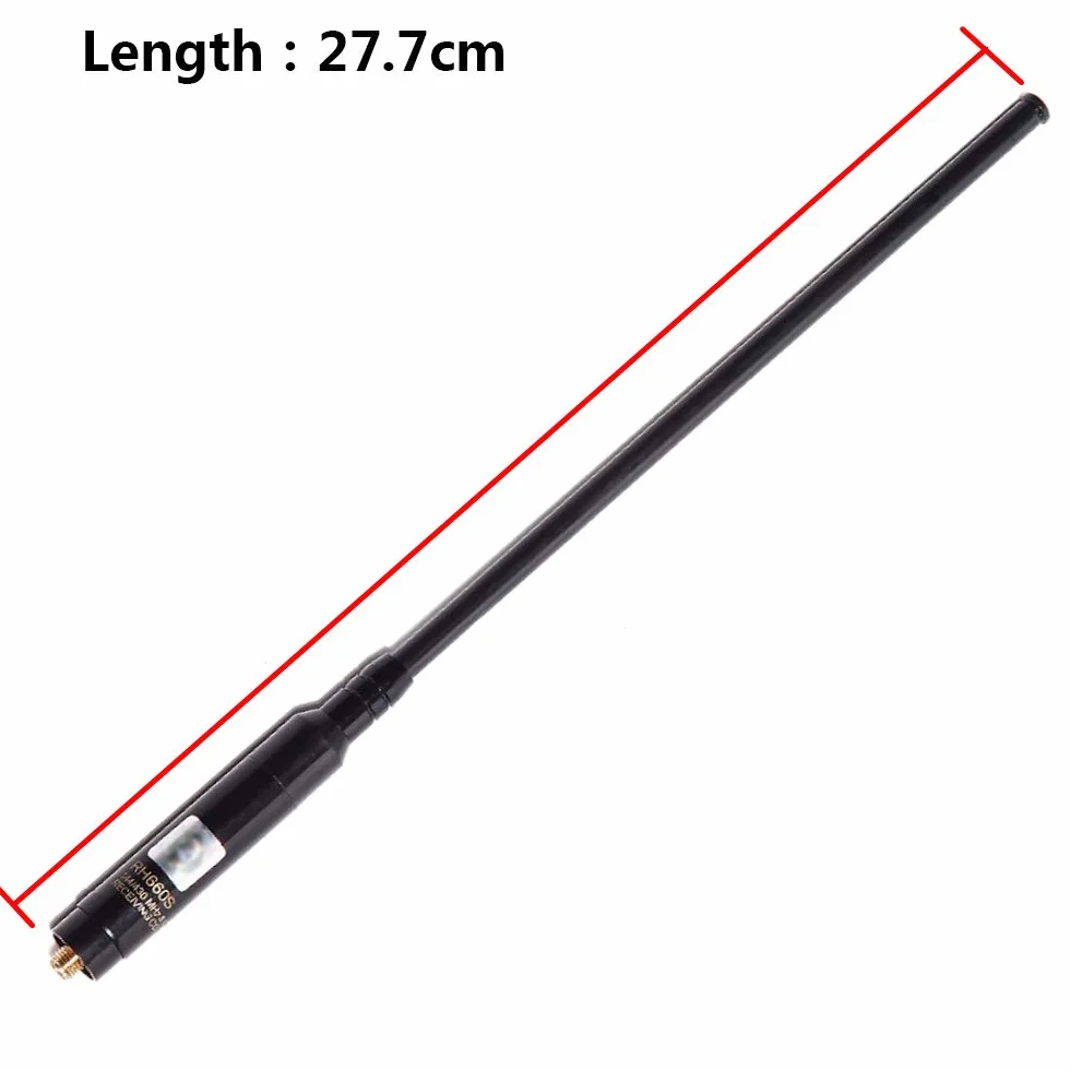 RH-660S antena SMA teleskopowa z mocowaniem żeńskim SMA-F 144 / 430MHz dwupasmowa do radiostacji Kenwood Baofeng Puxing Walkie Talkie