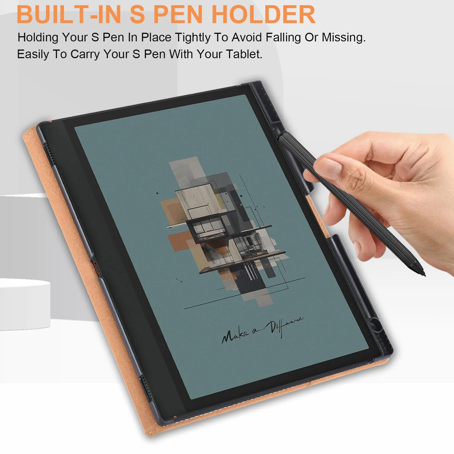 Etui do Boox Note Air 4 C z uchwytem na długopis, skóra PU, czarne