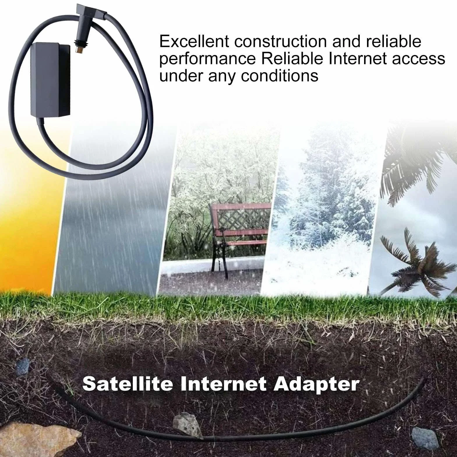 Adapter Ethernet do Przewodowej Sieci Zewnętrznej, Adapter Ethernet Internet Satelitarny V2, Antena Prostokątna Antena Satelitarna USB Internet Zestaw Powerline