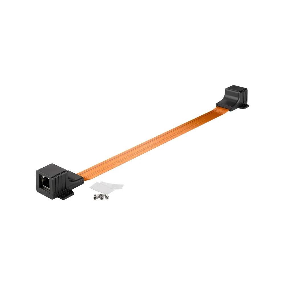 Goobay 71412 RJ45 przepust okienny Ultra-Slim kabel 0,3 m czarny