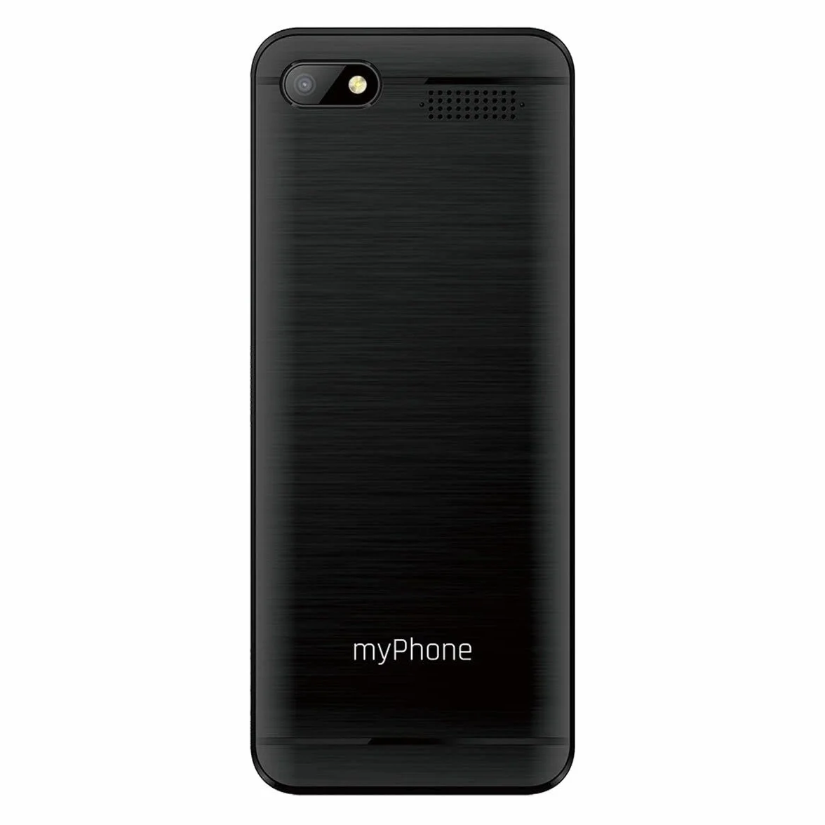 myPhone Maestro 2, telefon klawiszowy, kolorowy wyświetlacz, duży ekran 2,8", dual sim, latarka, bluetooth, pojemna bateria 1000 mAh, smukła obudowa, aparat, duże klawisze, radio, czarny