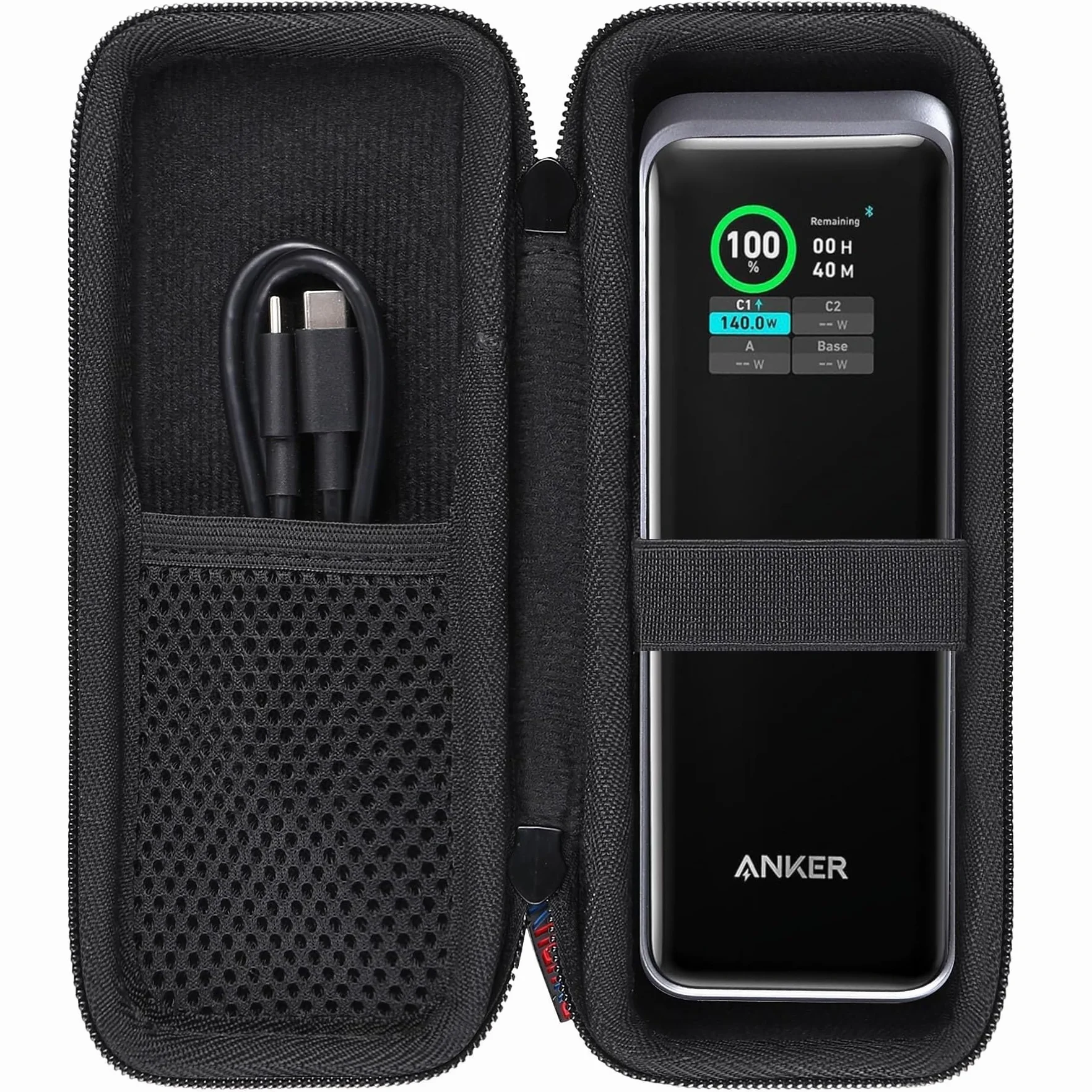 Khanka Twarde etui podróżne, kompatybilne z Anker Prime 27,650 mAh Powerbank (250 W), przenośna ładowarka, tylko etui