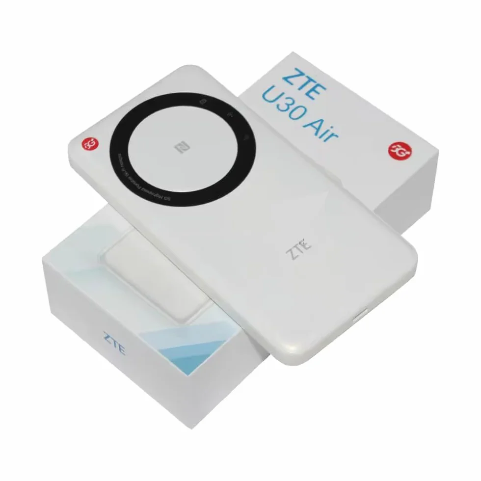 ZTE 5G Pocket WiFi U30 Air 4500mAh Type-C 867Mb/s 2,4/5 GHz Dual Band Przenośny Hotspot 5G 4G LTE Karta SIM Mobilny router - Biały