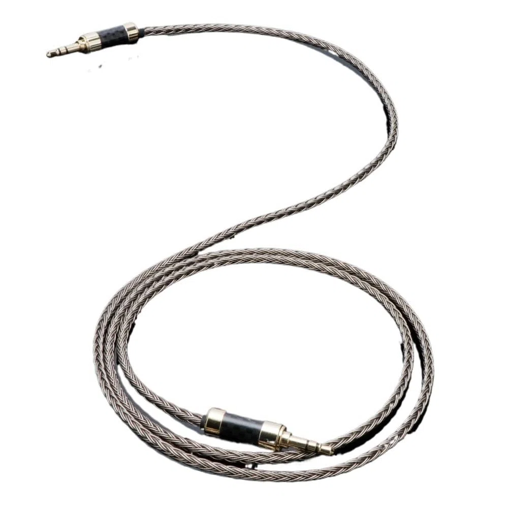 HiFi 7N OCC posrebrzany kabel adaptera AUX 3,5 mm do 3,5 mm ulepszony kabel audio słuchawki (1,5 m)