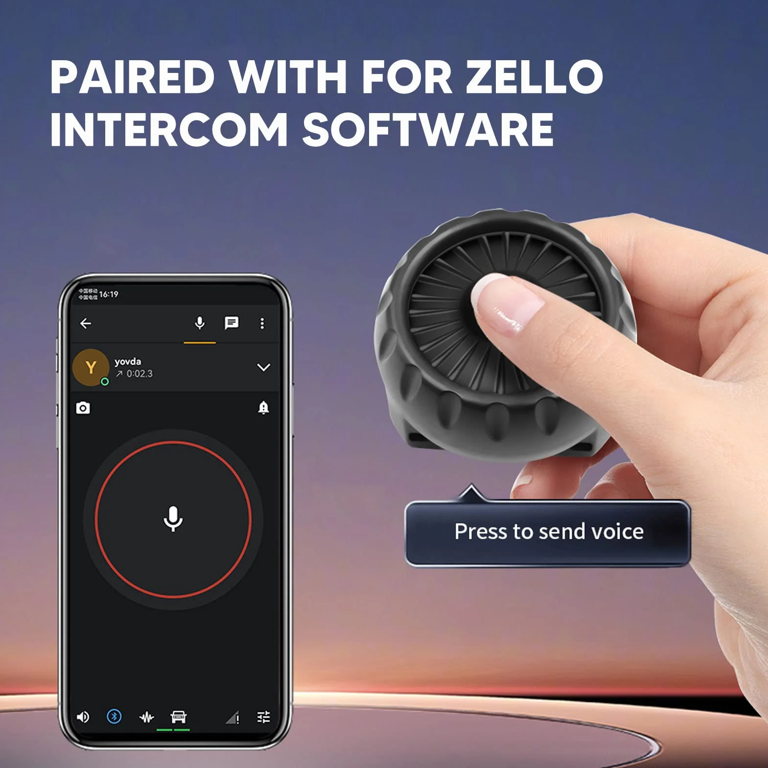 Bezprzewodowy Przycisk PTT Bluetooth 5.0 IP67 Wodoodporny do Zello