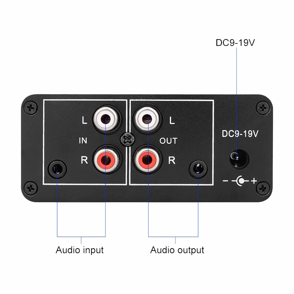 AU-10X NE5532 Przedwzmacniacz SygnałU Audio Przedwzmacniacz SłUchawkowy Zysk 20Db 3.5MM Regulacja GłOśNośCi Tone DC 12 V
