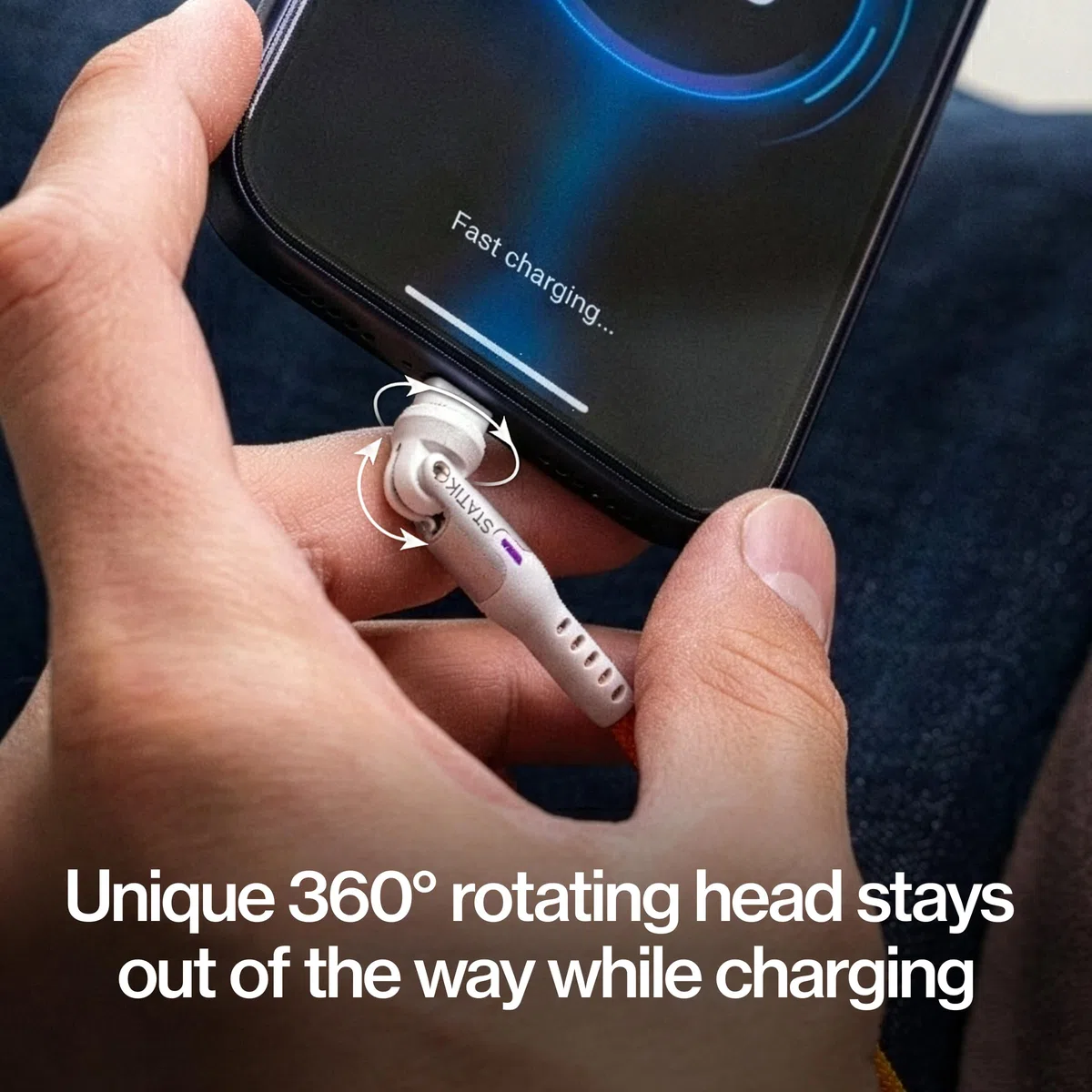 Statik Magnetyczny kabel do ładowania 360 Pro, ładowarka typu C, szybkie ładowanie 3 w 1, kabel USB C na USB C, końcówki micro USB i iProduct Tips, adapter USB A, pasuje do wszystkich urządzeń, szybka