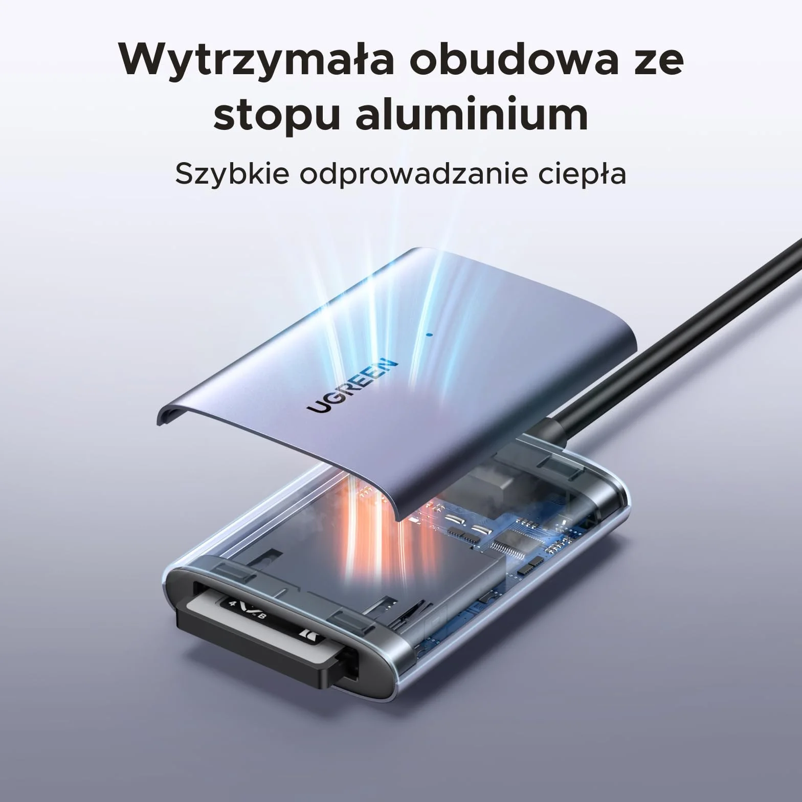 UGREEN Czytnik kart USB-C CFexpress typu B 10 Gb/s aluminiowa obudowa