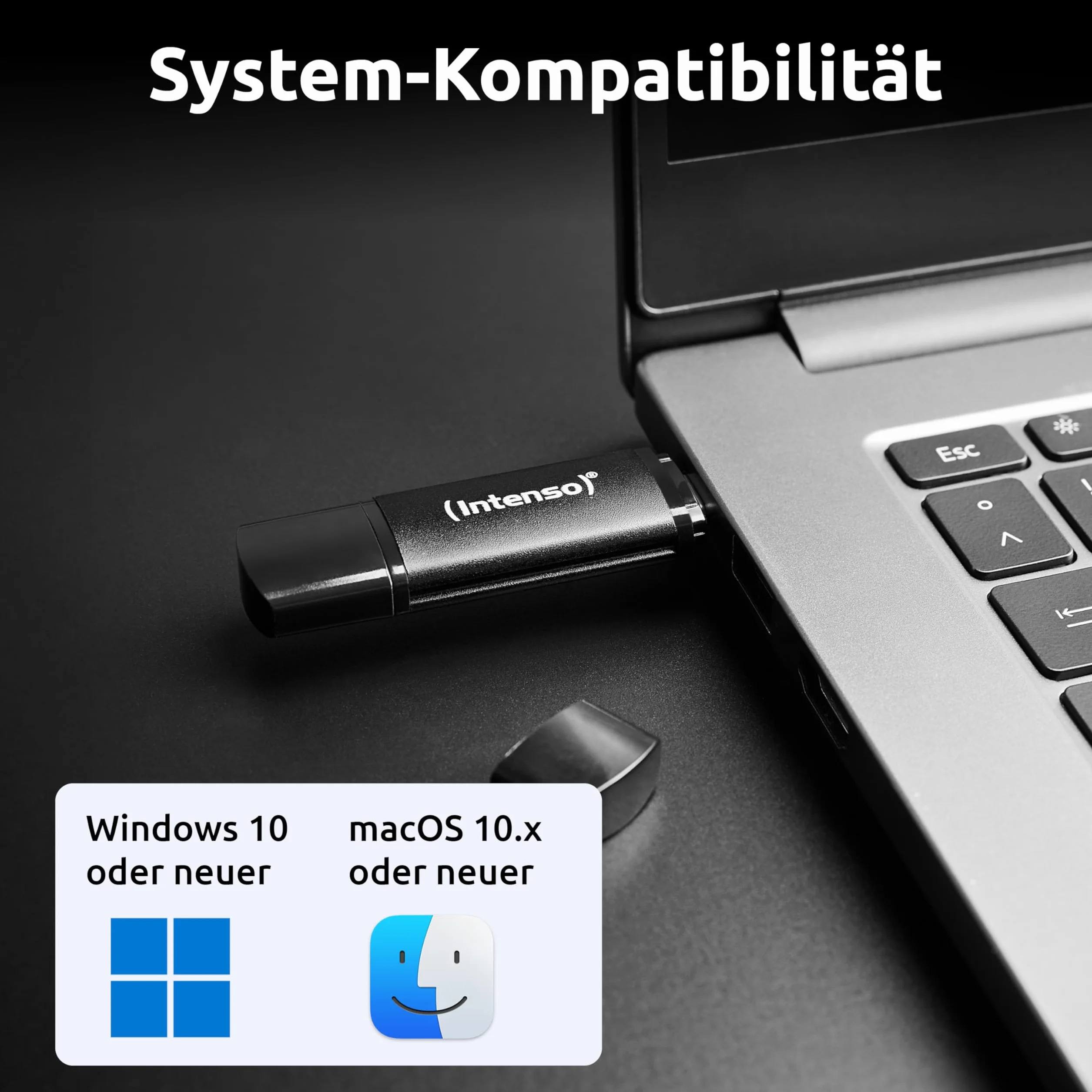 Intenso Flex Line pamięć USB, 128 GB – Dual USB 3.2 Gen 1 x 1 z USB-C i USB-A do smartfonów, tabletów, laptopów i PC, 70 MB/s, czarna