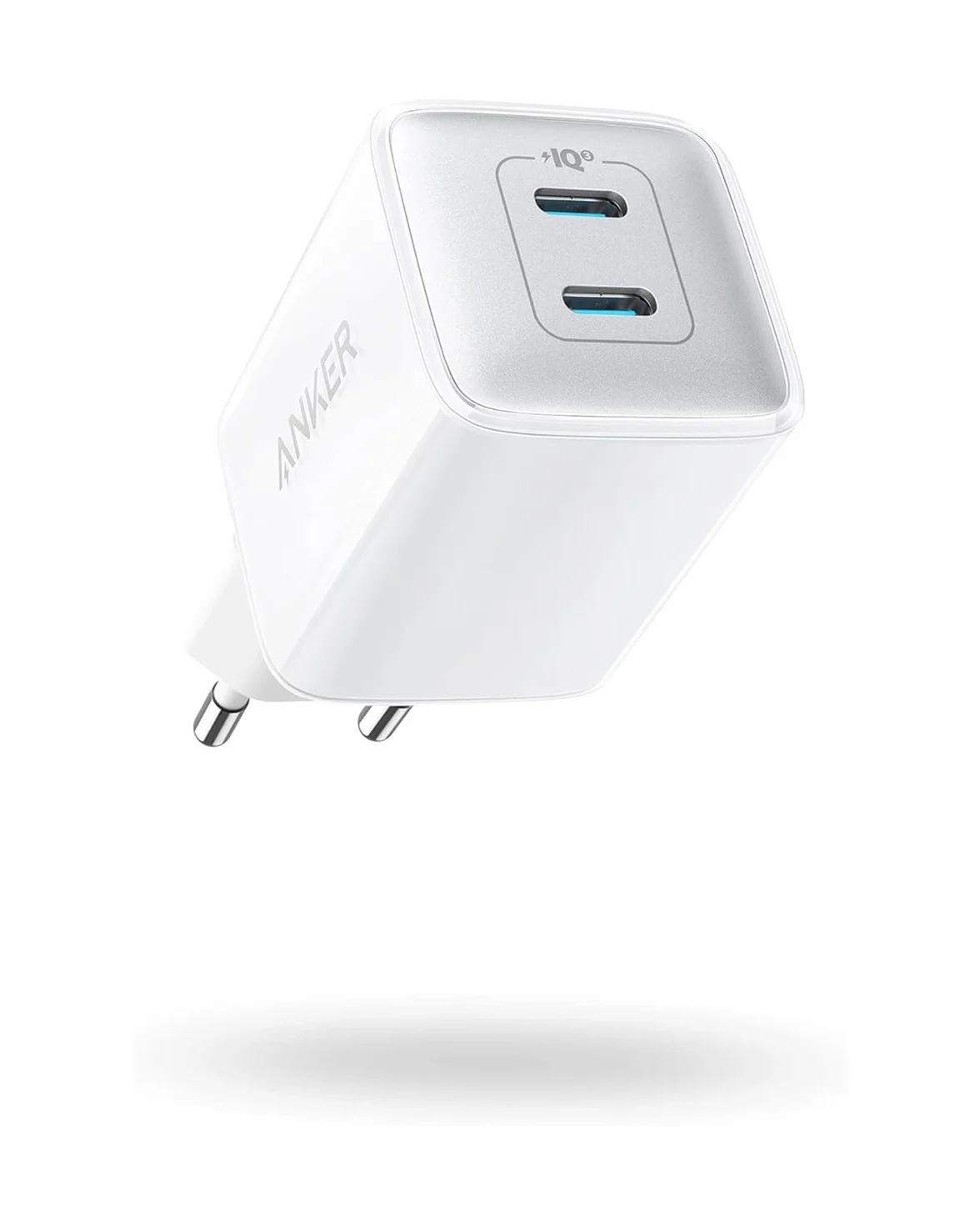 Anker Ładowarka 521, Anker Nano Pro, kompaktowa ładowarka 40 W, PIQ 3.0, podwójny port USB-C, kompatybilny z iPhone 15/14/13/12, iPad Mini, MacBook Air i innymi (Biały)