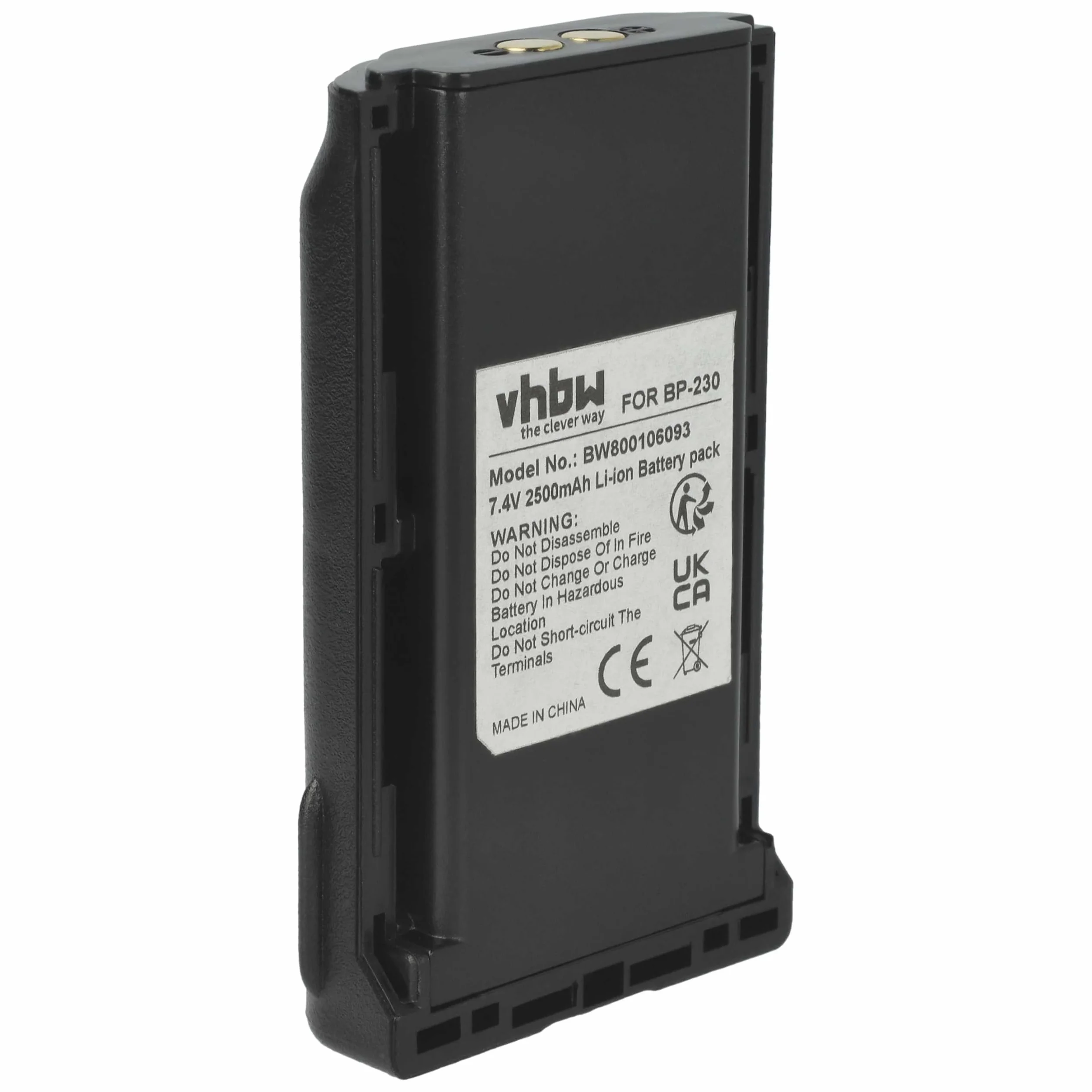 vhbw Bateria zamienna do Icom BP-232N, BP-232WP do krótkofalówki, Walkie Talkie (2500 mAh, 7,4 V, litowo-jonowa)