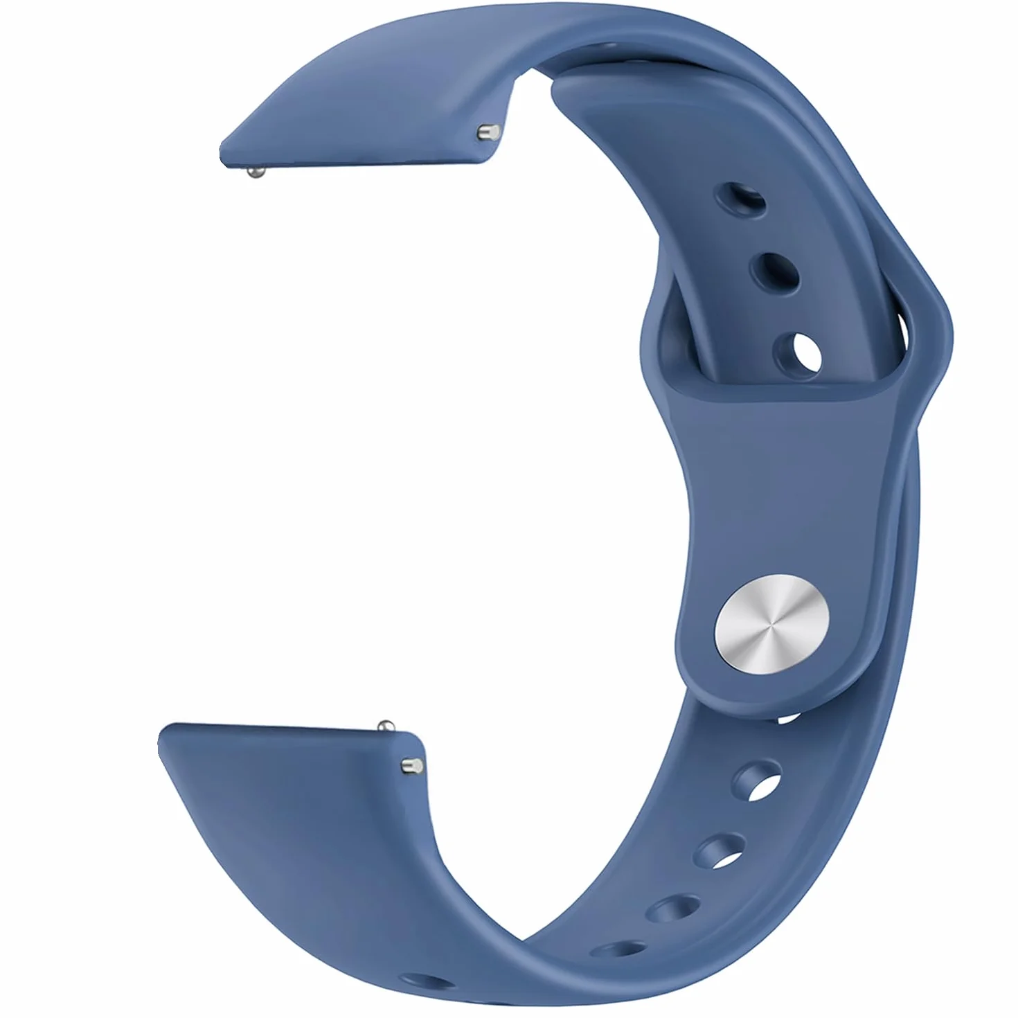 Issinlky Pasek z miękkiego silikonu, kompatybilny z 18MM 19MM 20MM 22MM, pasek sportowy do zegarka Kobiety Mężczyźni
