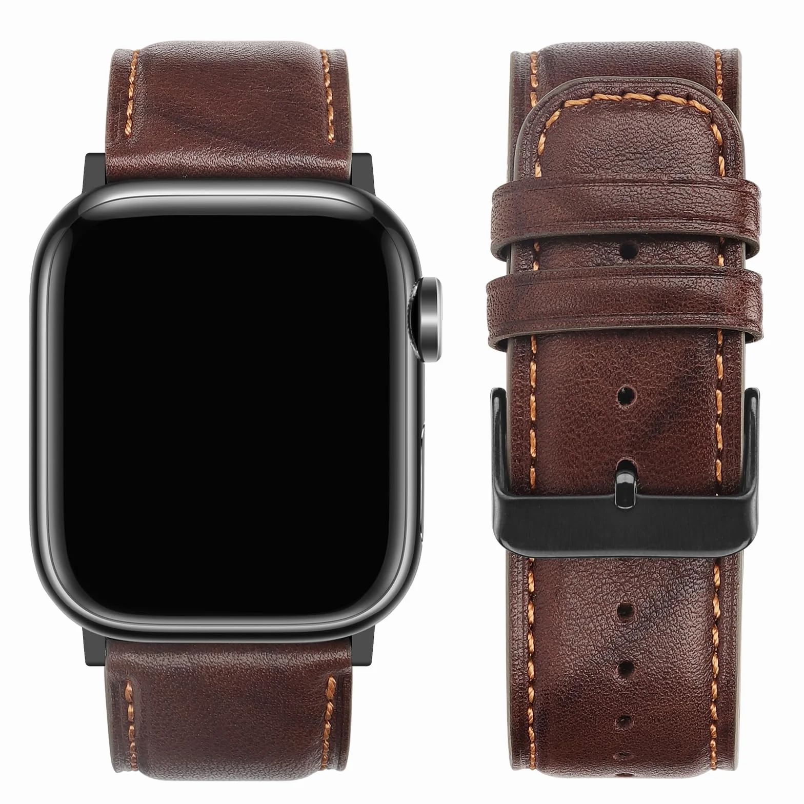 Tasikar Bransoleta kompatybilna z Apple Watch 49 mm 46 mm 45 mm 44 mm 42 mm 41mm 40mm 38mm - Prawdziwa skóra - Wymienny pasek kompatybilny z Apple Watch Ultra Series 10 9 8 7 SE 6 5 4 3 2 1