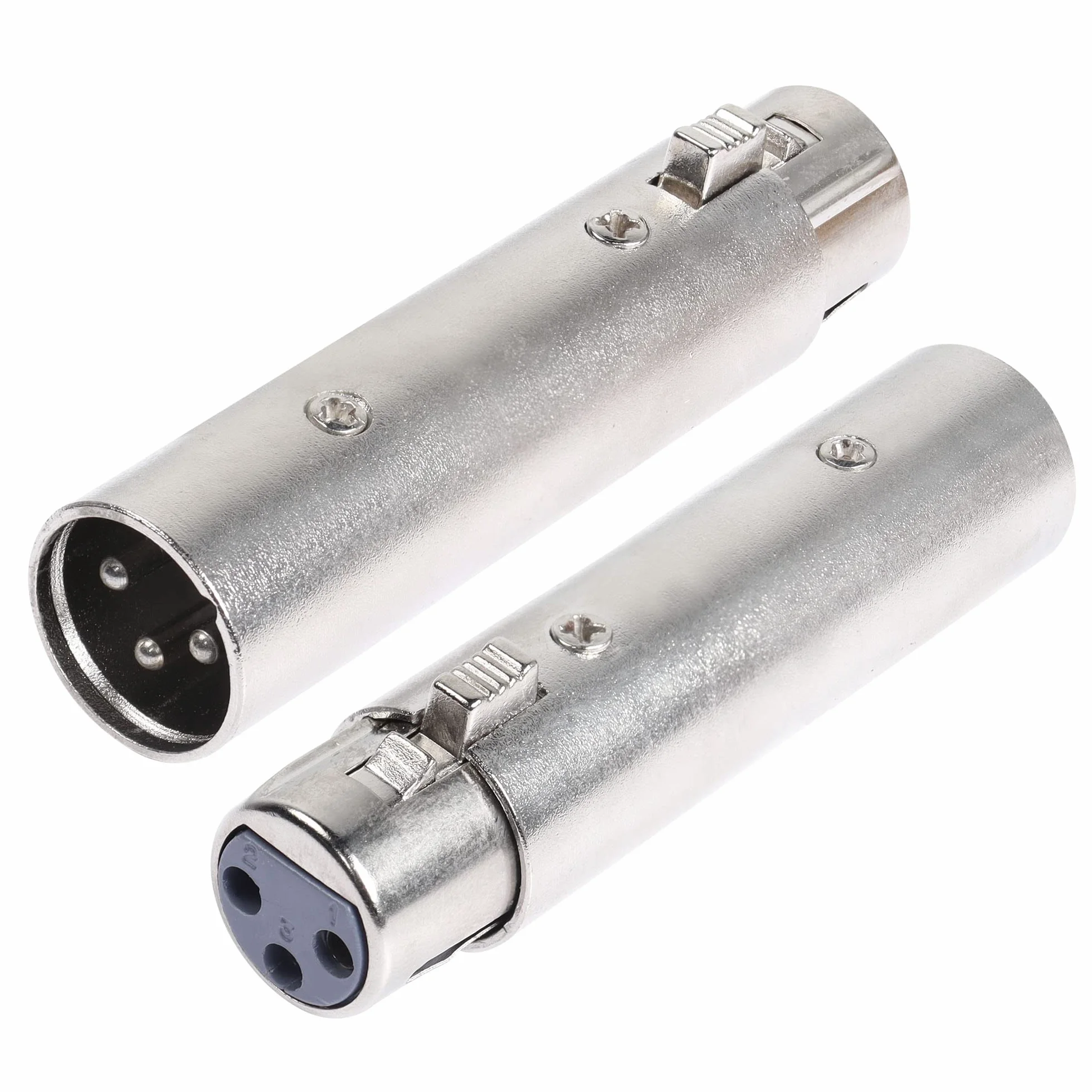 Adapter XLR męski na żeński, 3-pinowy XLR audio mikrofon przedłużacz adapter złącze (2-pak)
