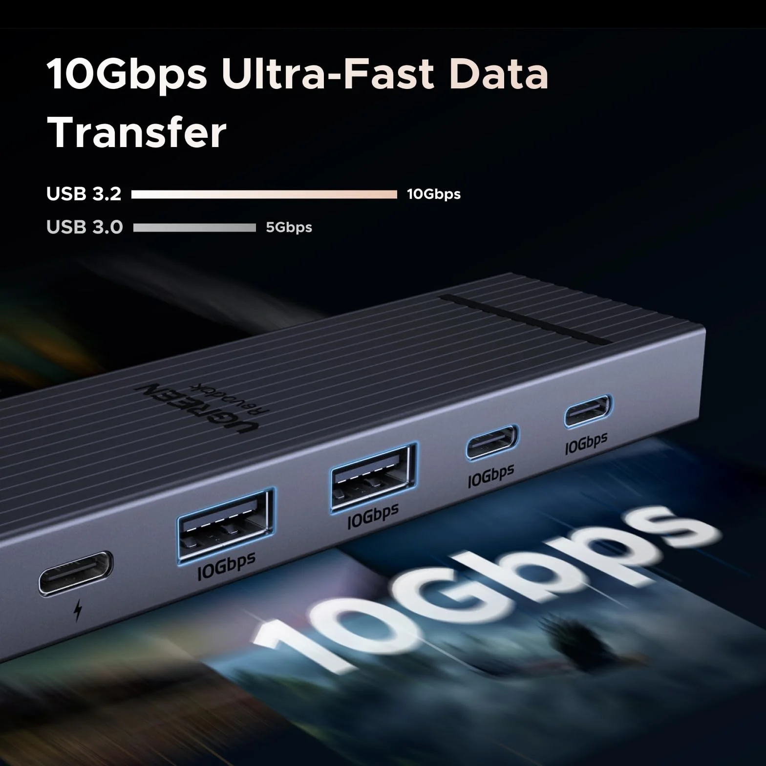 UGREEN Revodok 10Gbps USB C Hub HDMI 4K@60Hz USB C Adapter 2*USB A 3.2 i 2*USB C 3.2 PD 100W