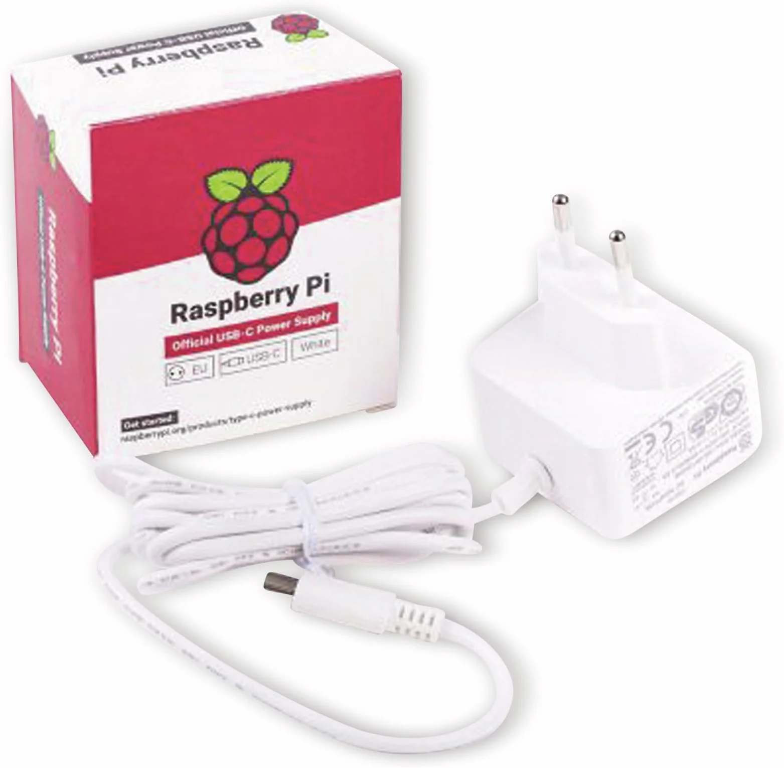 Raspberry Pi Oficjalny Zasilacz do Pi 4 Model B USB-C 5,1V 3A Biały