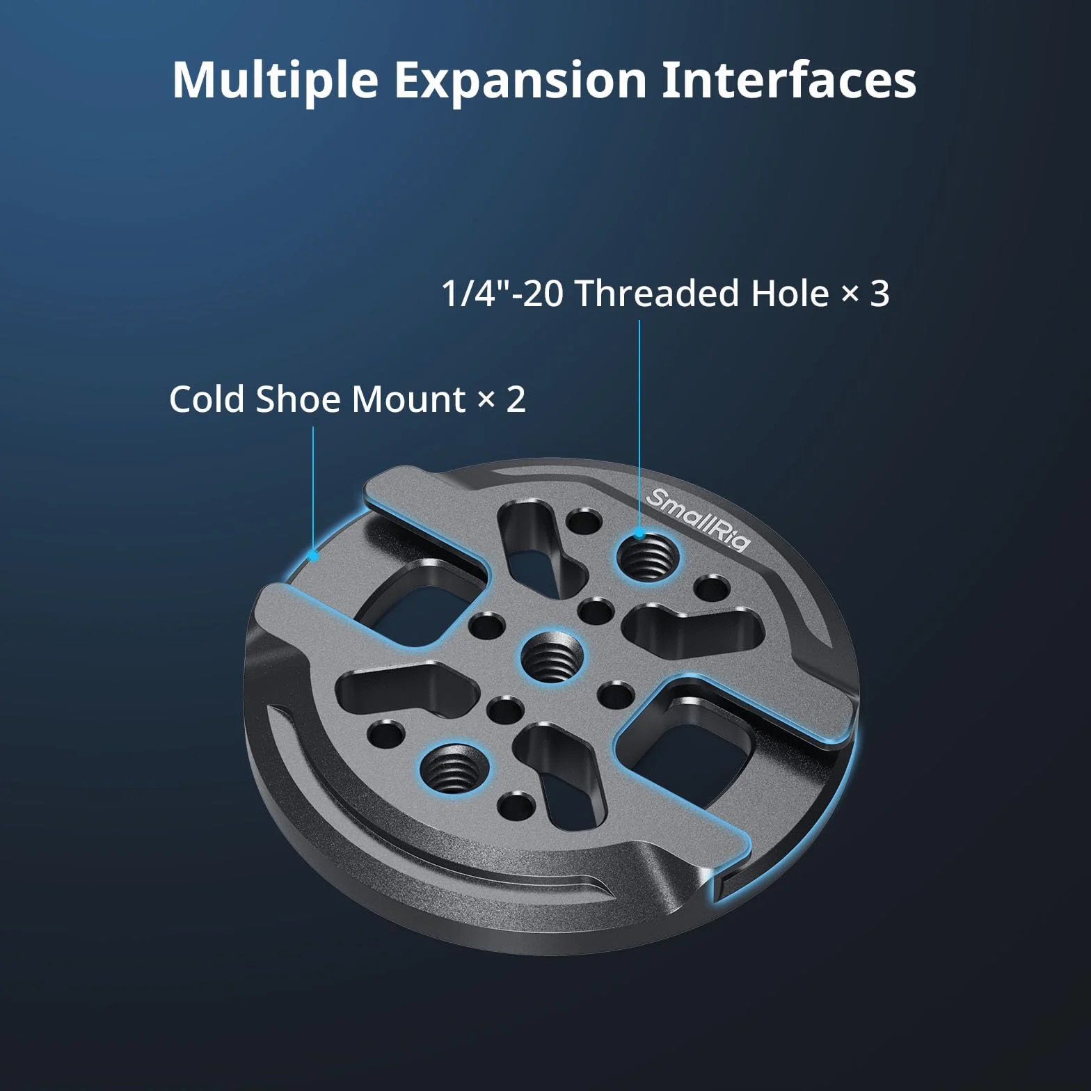 SmallRig Magnetic Phone Mount Plate do iPhone'a, Mocowanie na Zimną Stopkę, Otwór Gwintowany 1/4"-20, do DJI Mic 2, Kije do Selfie z Głowicą Kulową
