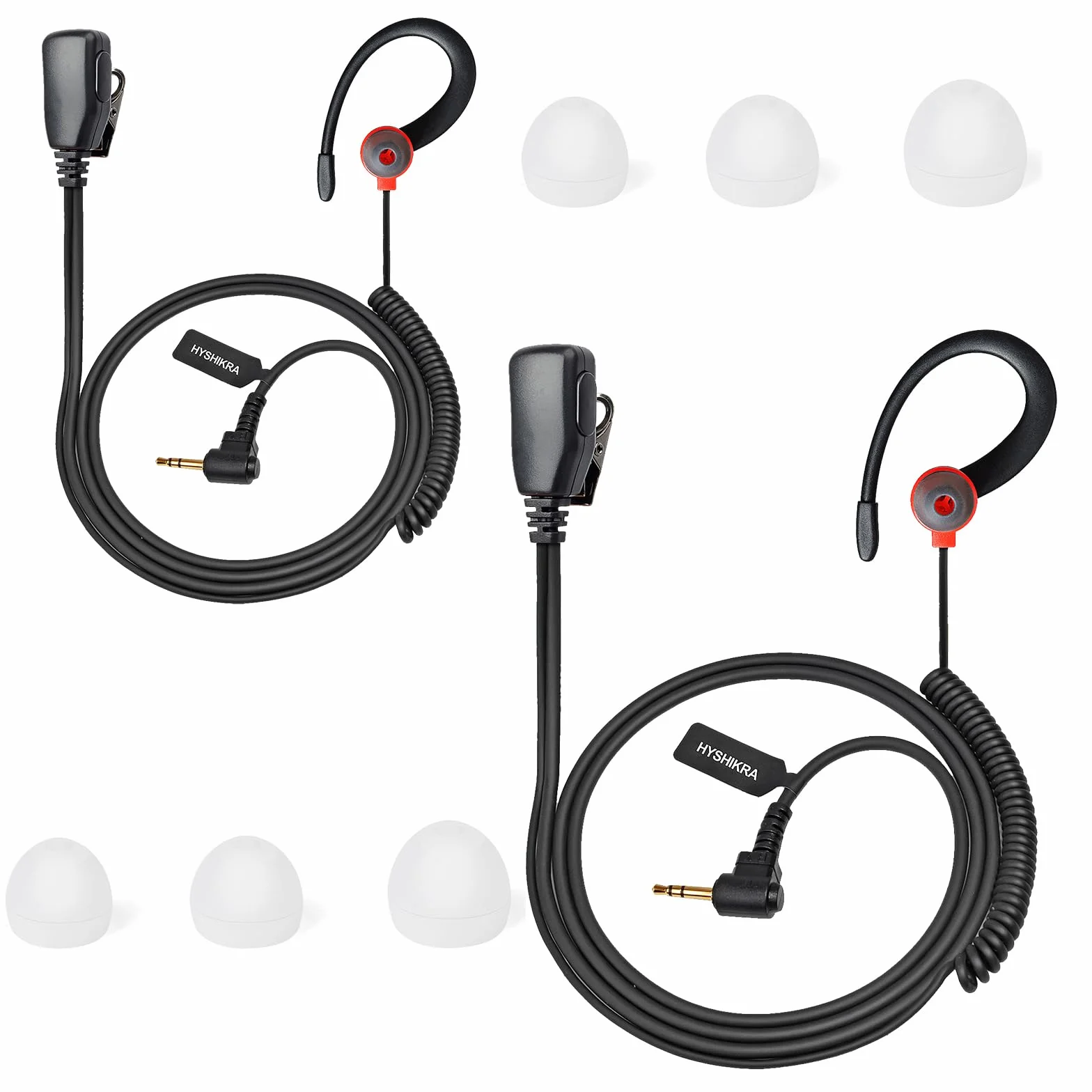 Zestaw słuchawkowy radiowy kompatybilny z Motorola TLKR-T60 T80 T82 T-92 H2O T80 Extreme T82 Extreme Walkie Talkie, lekki, kształt G z mikrofonem (czerwony, 2 szt.)