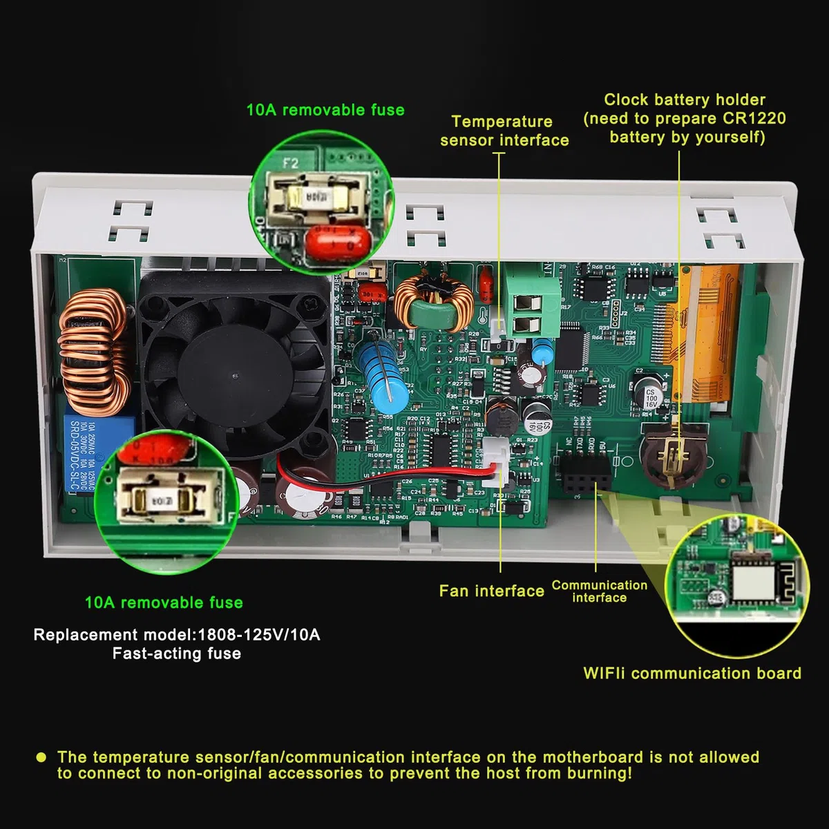Aramox Zasilacz, Adapter Regulatora Napięcia ABS, Wejście od 6 do 70 V, Wyjście od 0 do 60 V, 6 A, 2,4-calowy Wyświetlacz LCD OVP OCP Przechowywania Danych dla Techników Zajmujących się Naprawami