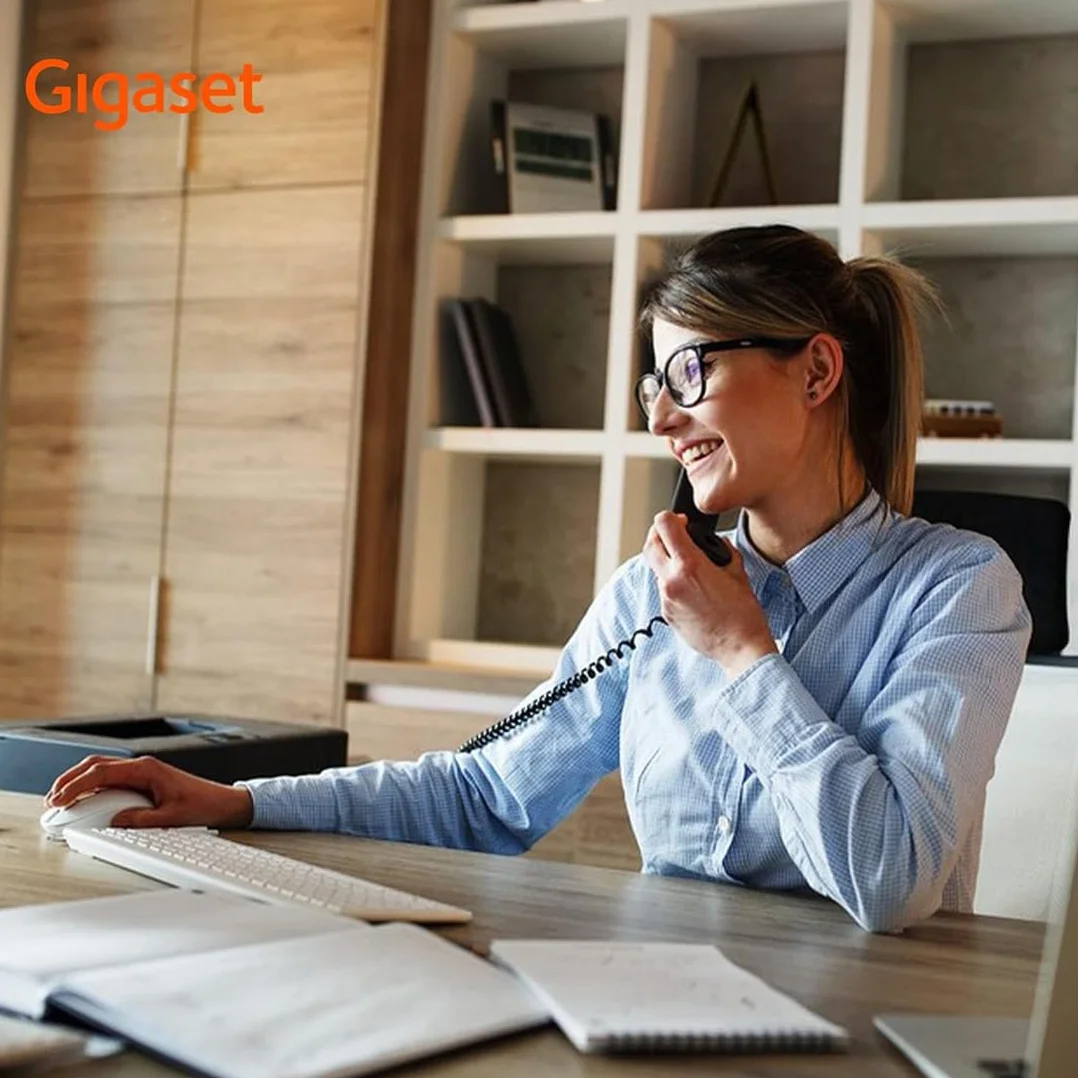 Gigaset DESK 200 telefon przewodowy czarny 10 pozycji szybkiego wybierania